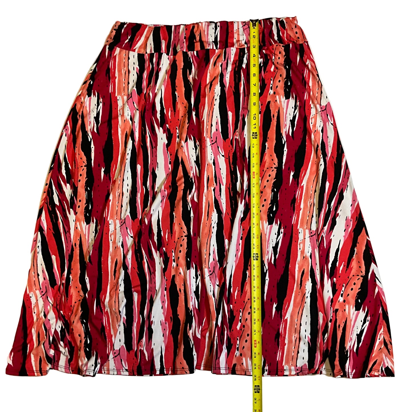 Double Click Multicolor Stripe Print Design Stretch Skirt