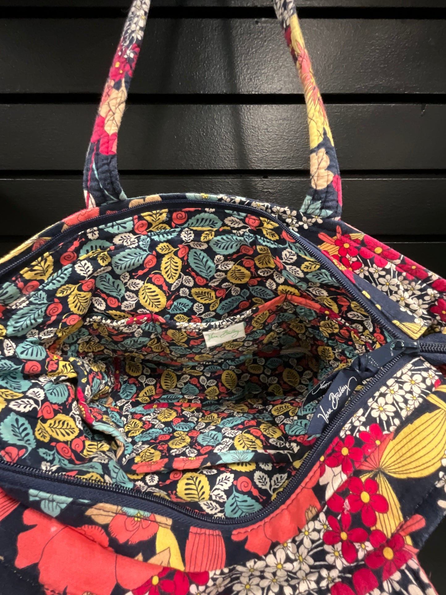 Vera Bradley Floral Quilted Tote Handbag