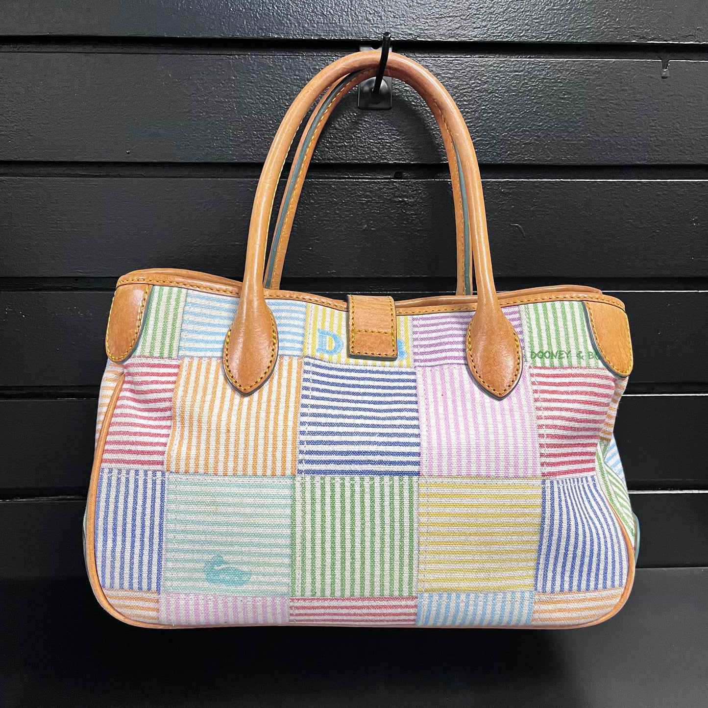 Dooney & Bourke Multi-Color Panel Print Satchel Handbag