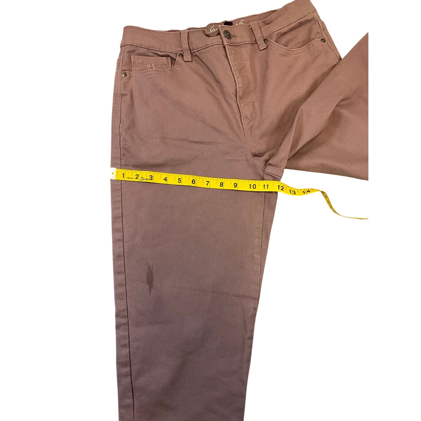 Gloria Vanderbilt Amanda Women’s Mauve High-Rise Stretch Capri Jeans Size 8