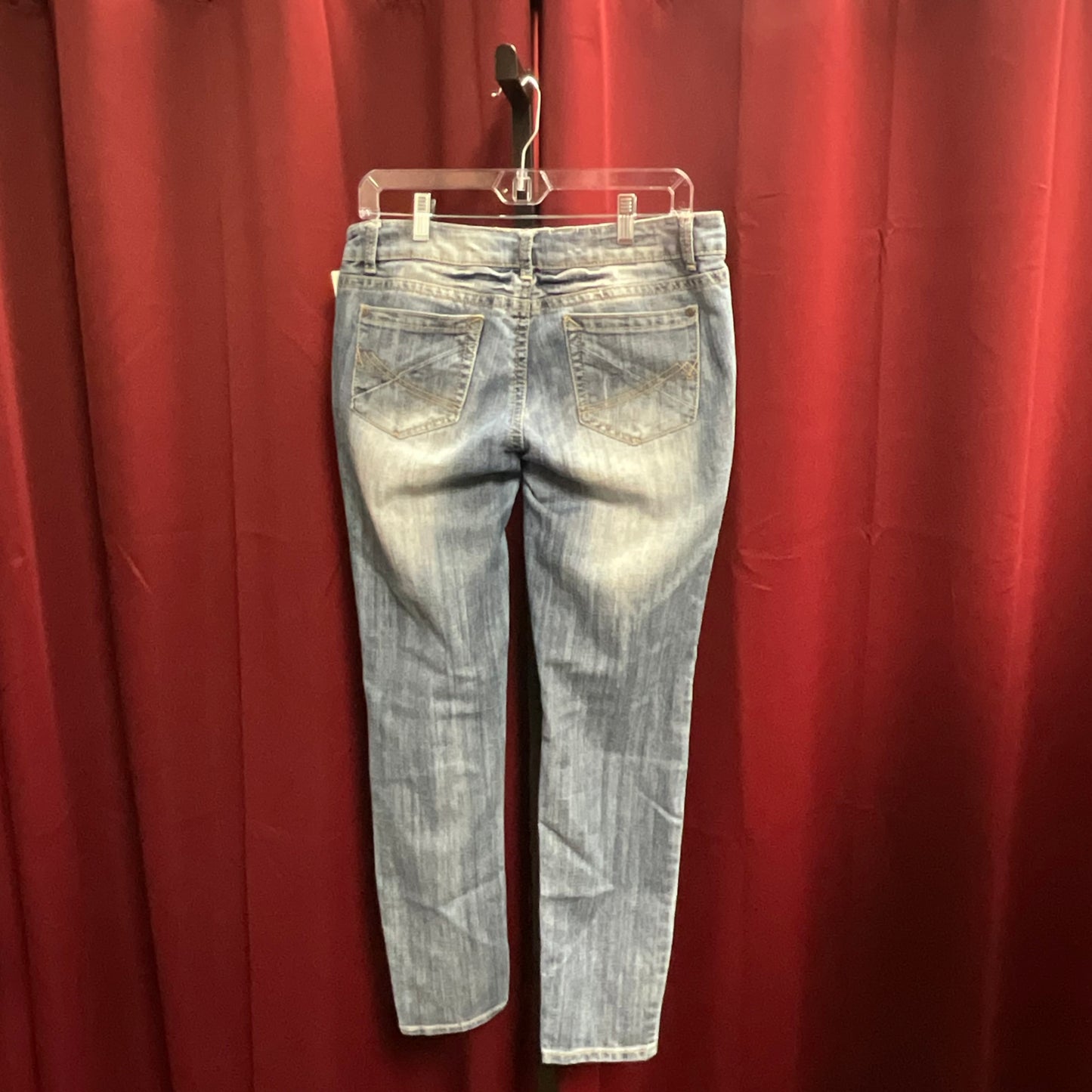 Hot Kiss Women's Rhinestone Design Blue Jeans