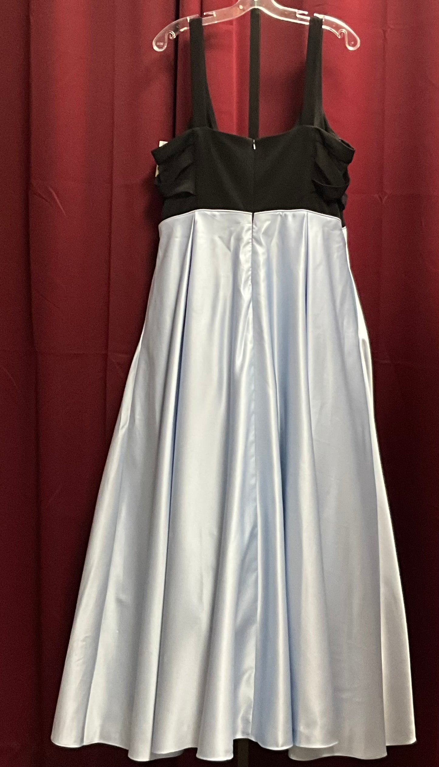 Blondie Nites by Stacy Sklar A Line Blue Gown with Pockets