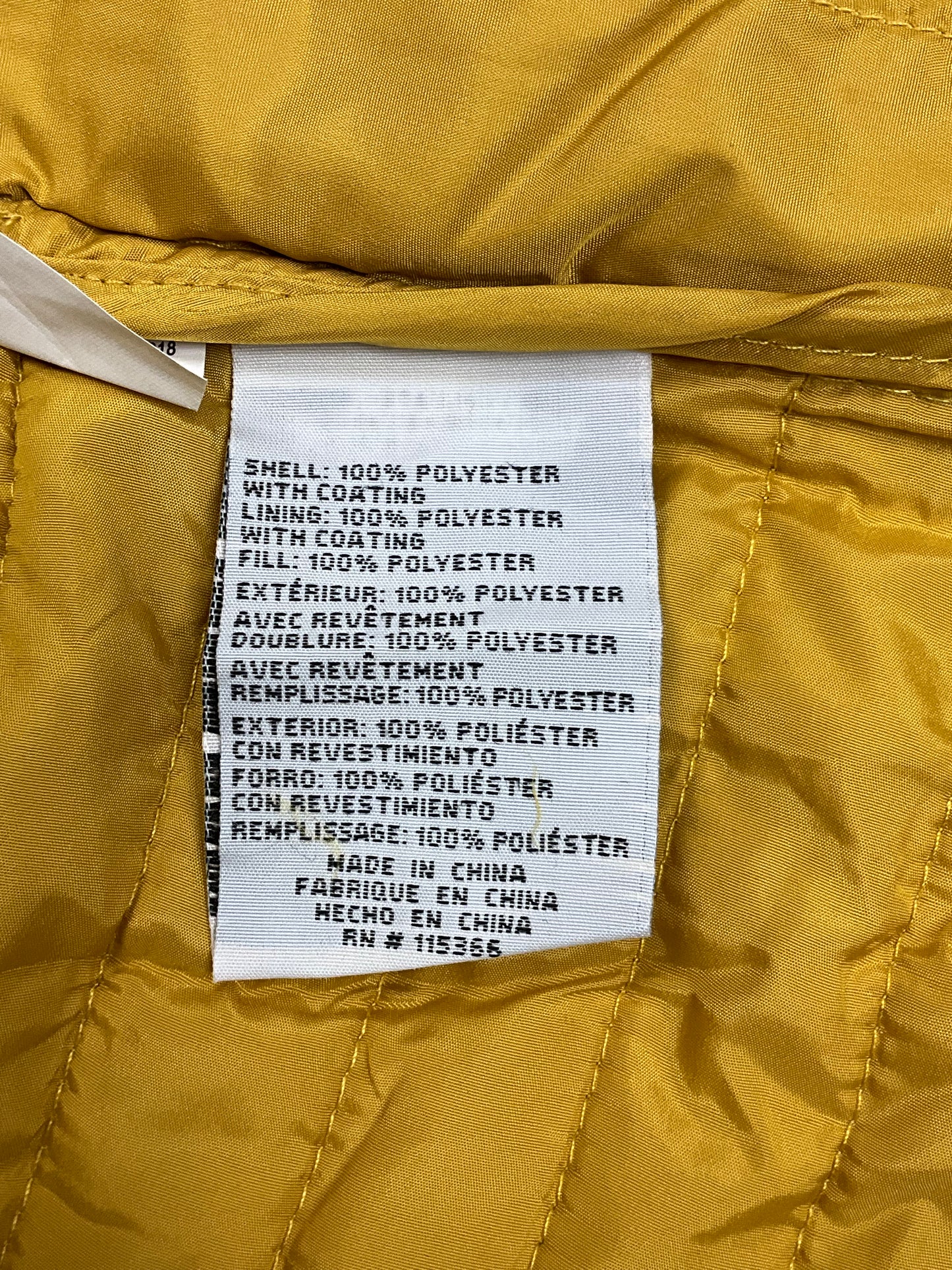 Women's Gold Puffer Jacket with Detachable Hoodie Pouch