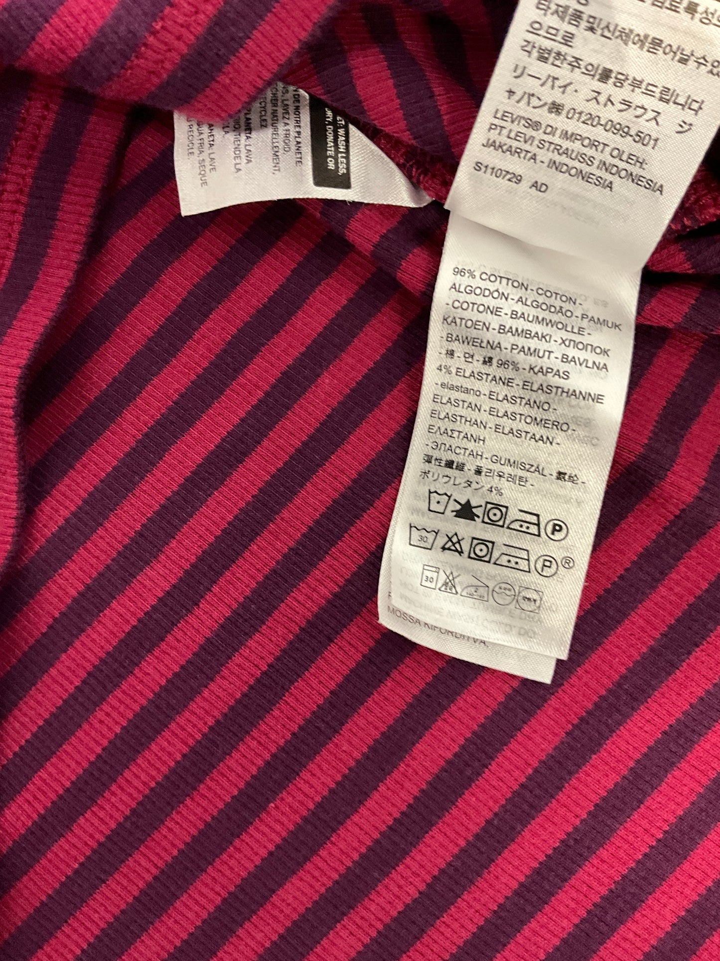 Col roulé à rayures violettes pour femme Levi's Everyday