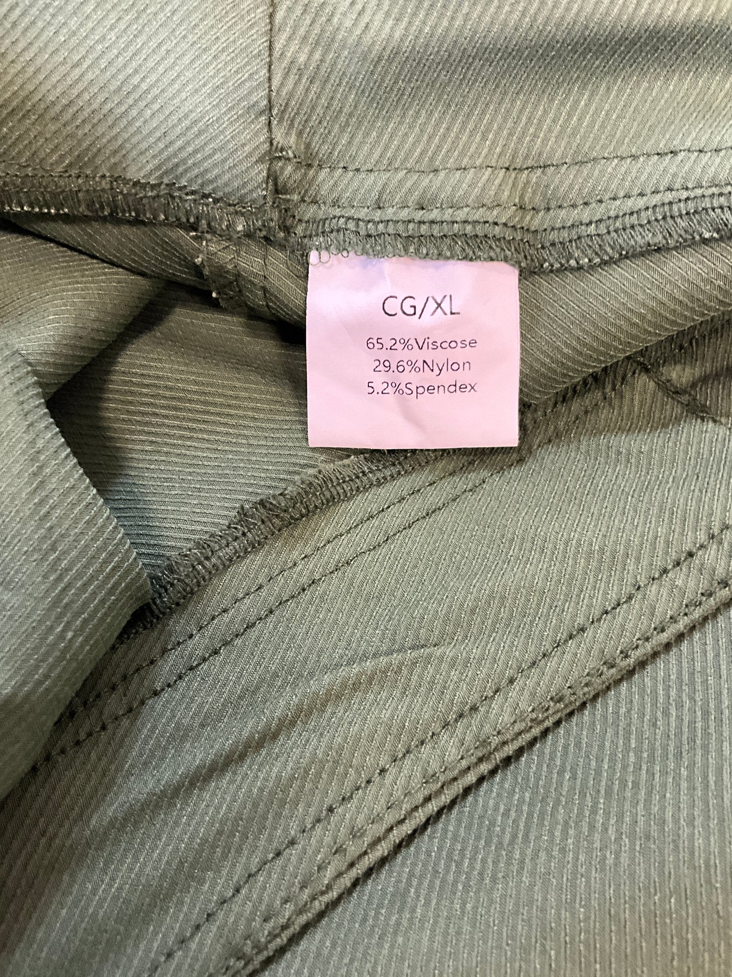 Women's Green Mid Rise Wide Leg Pants Size XL