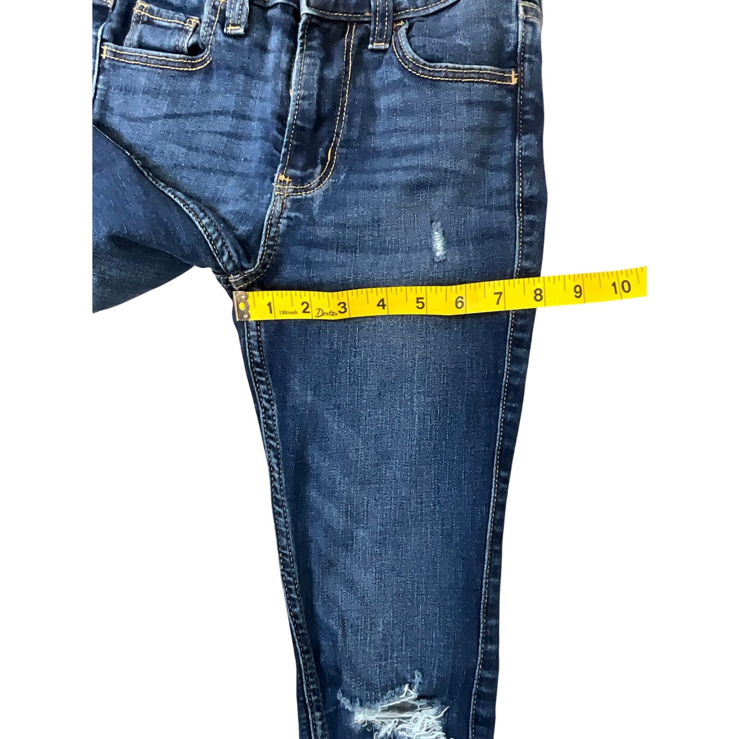 Hollister High-Rise Super Skinny Jeans Dark Wash Distressed Size W24R