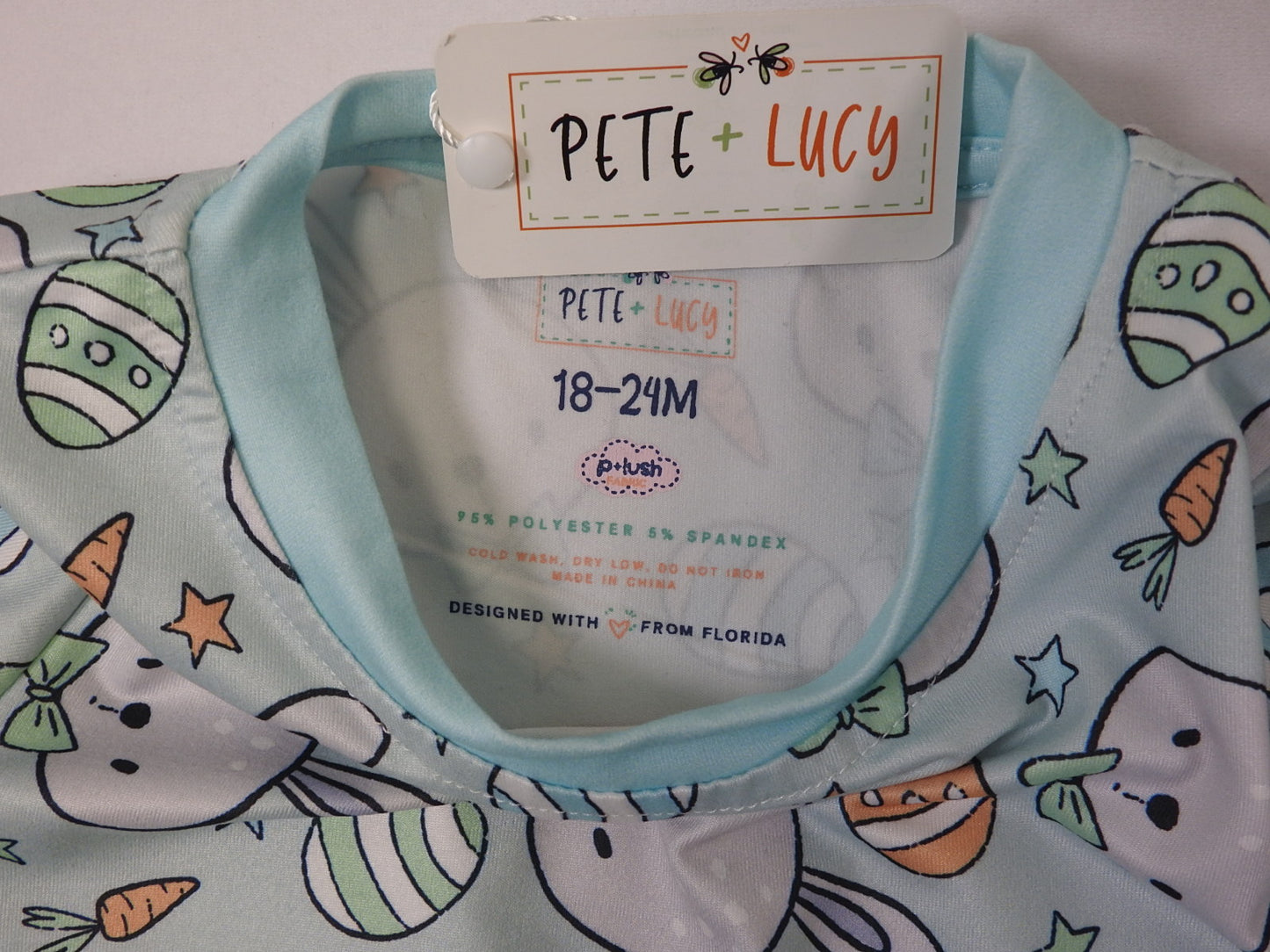 Pete + Lucy Boys Bunny Hop Romper 18-24 mos