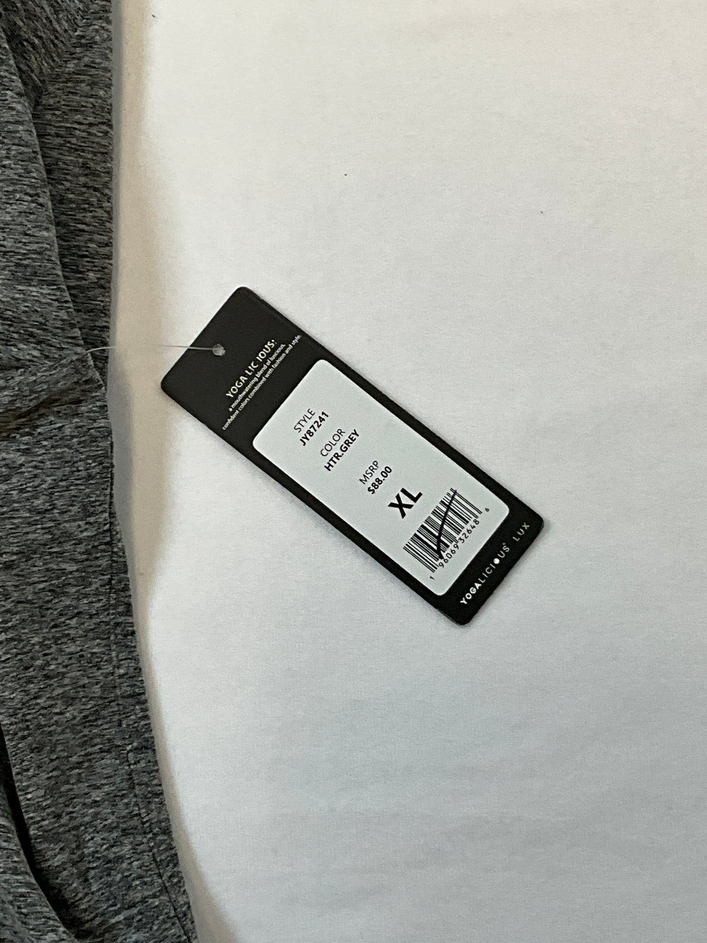 Yogalicious Women's Lux Ultra Soft Lightweight Full Zip Grey Yoga Jacket