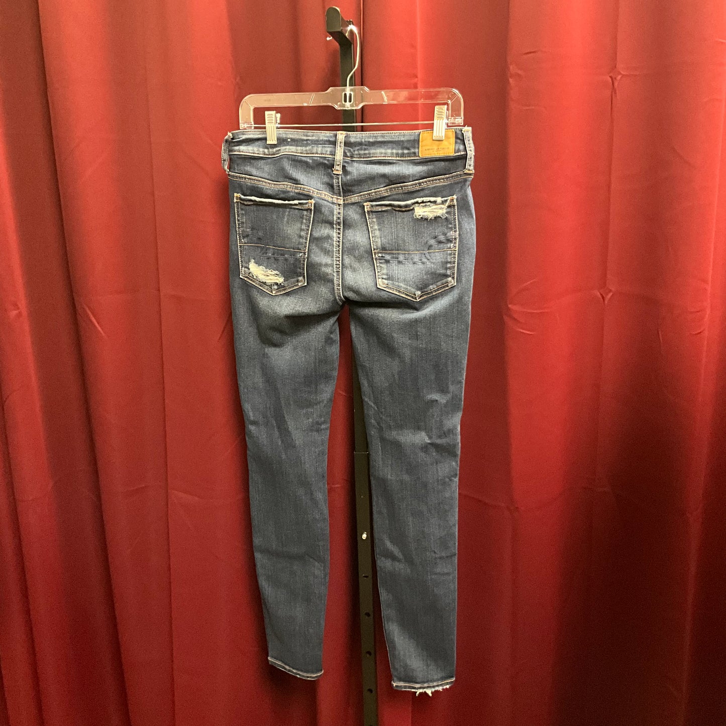 American Eagle Women's Super Stretch Distressed Blue Jeans
