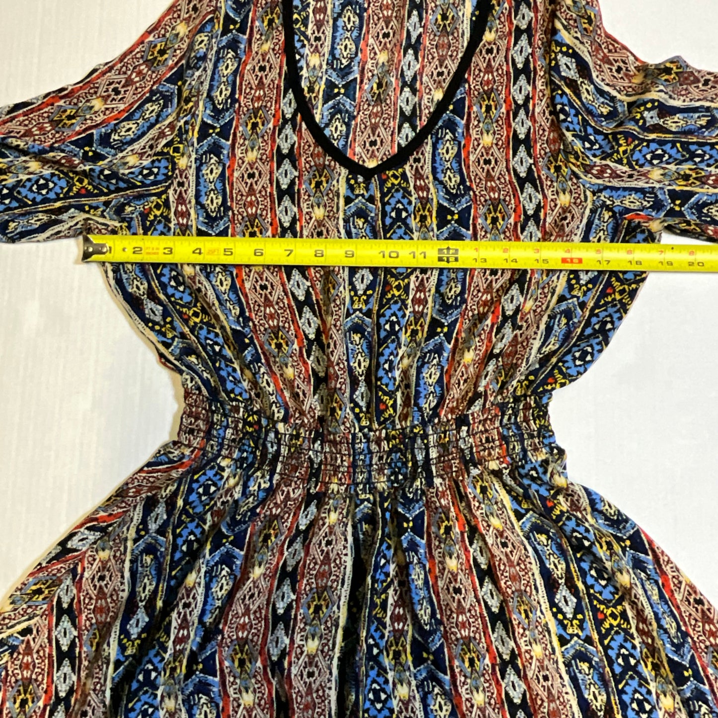 R2D Apparel Tribal Print Peasant Top