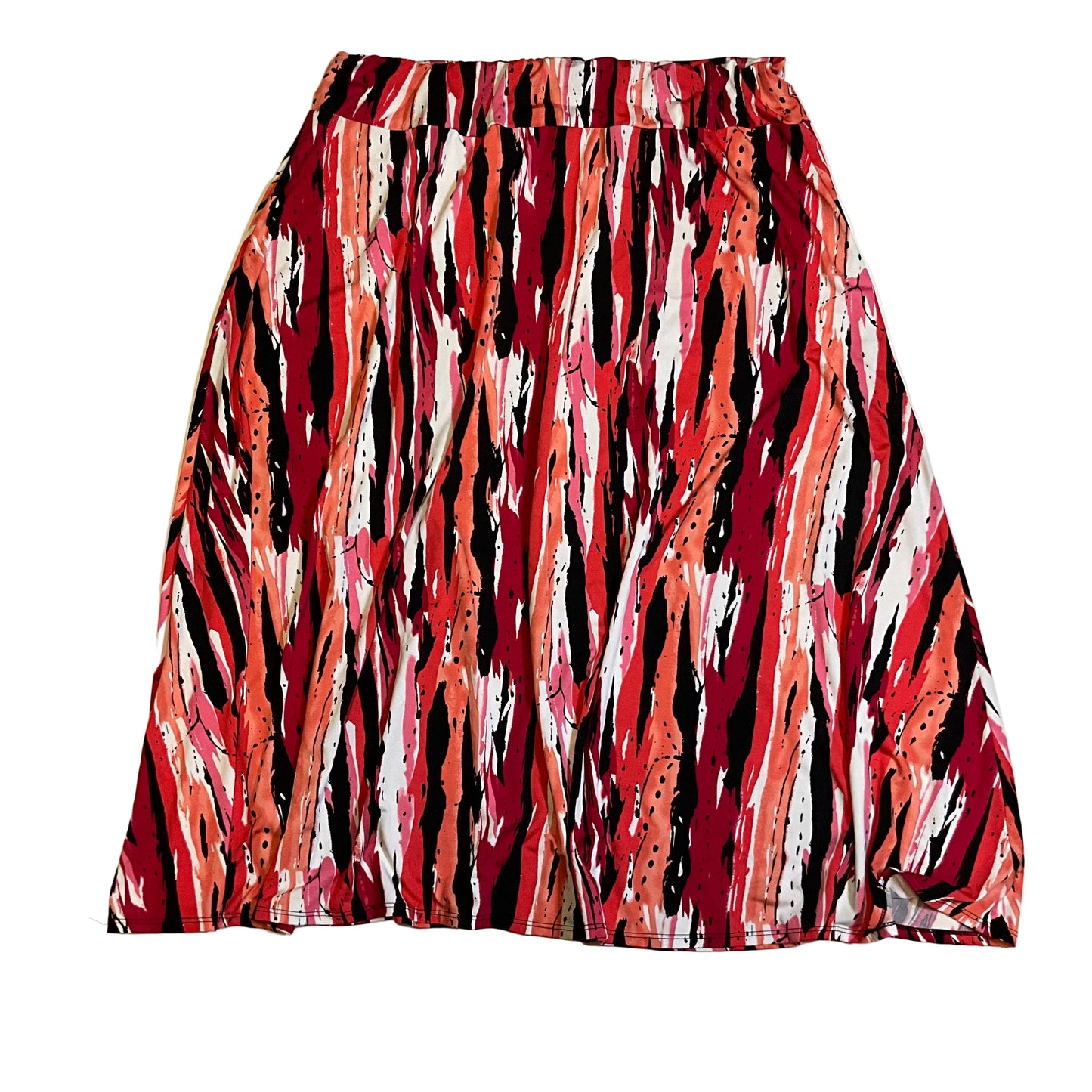 Double Click Multicolor Stripe Print Design Stretch Skirt