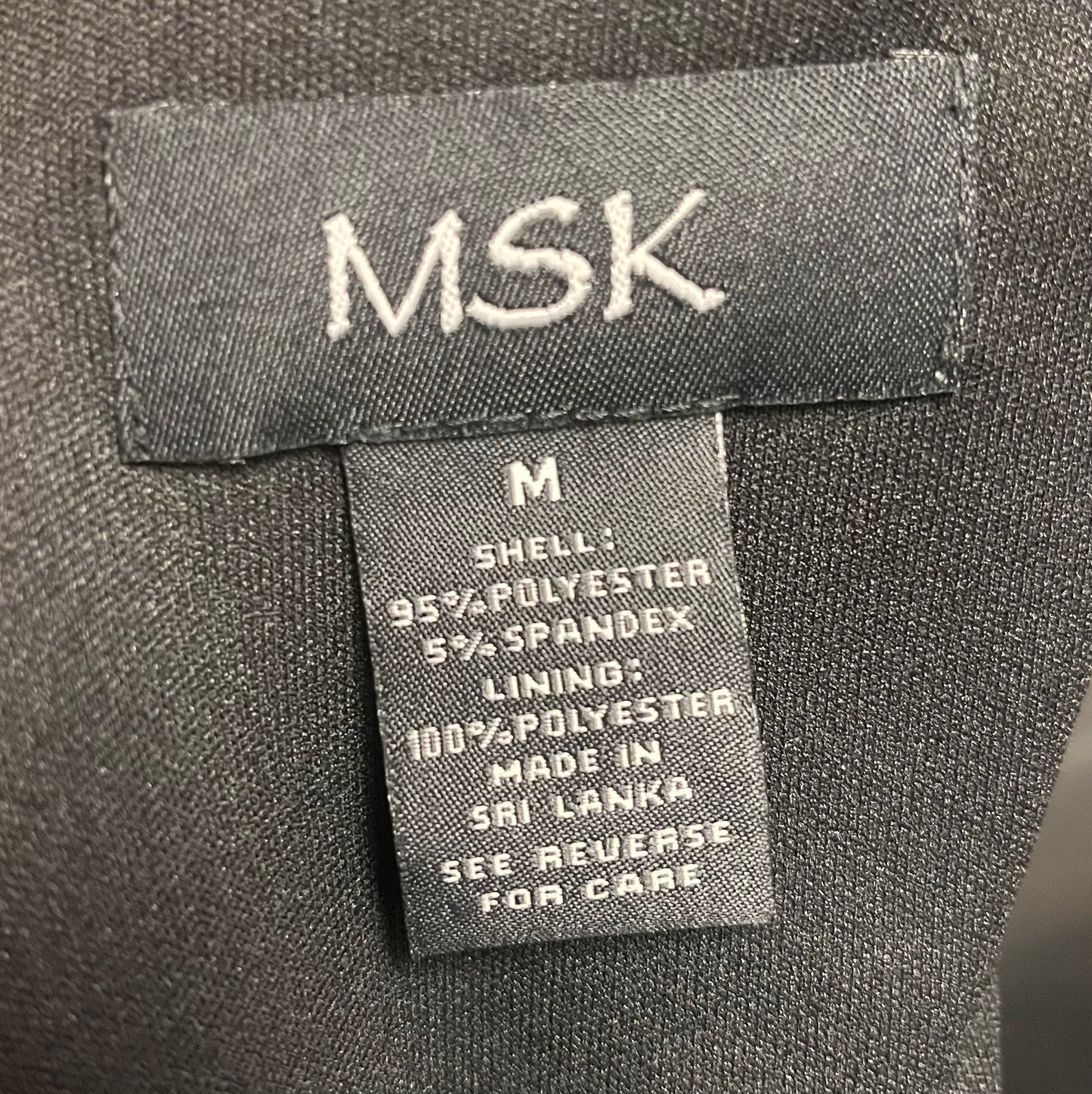 MSK Women's Black Long Sleeve Rhinestone Trim Jumpsuit