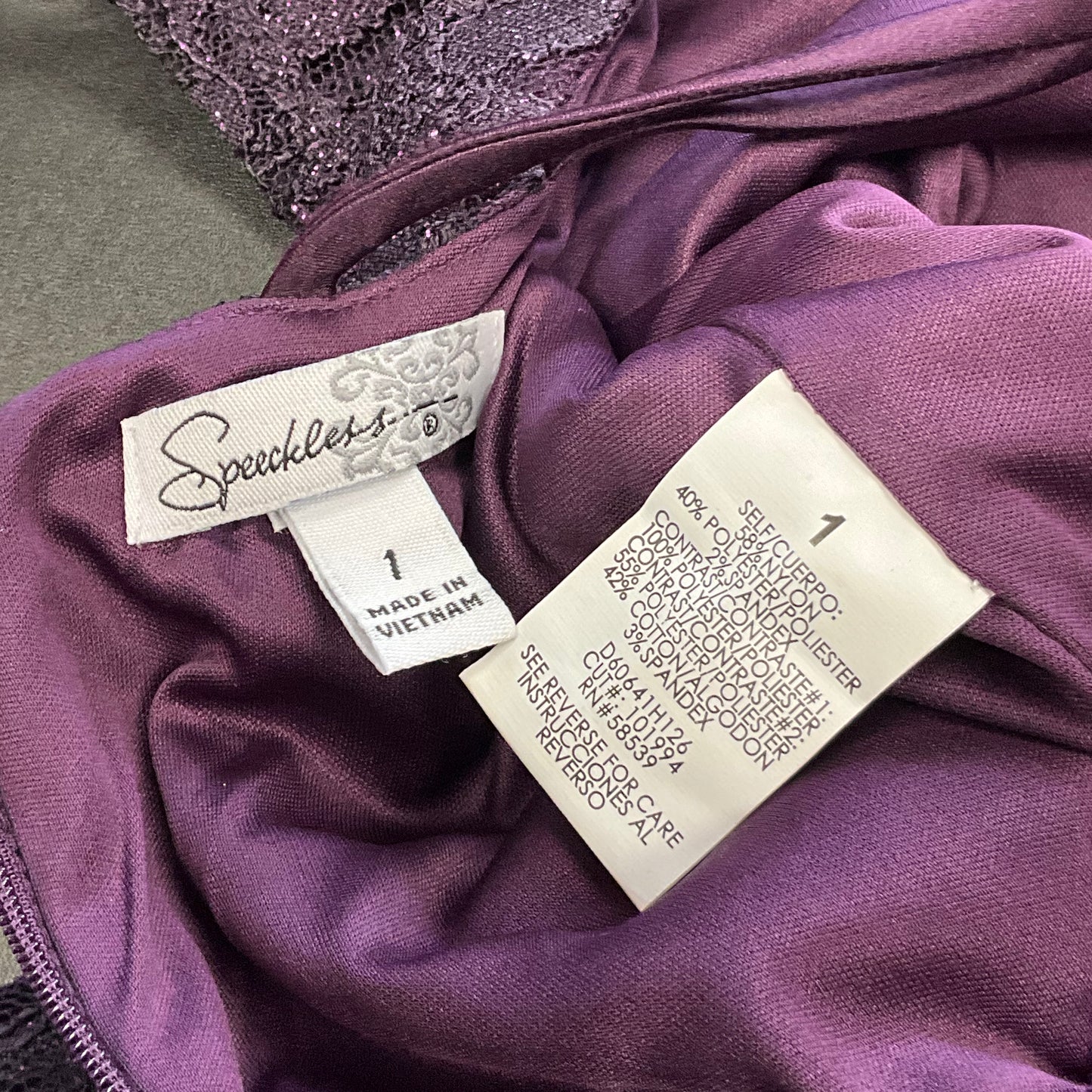 Speechless Purple Lace Overlay A-Line Mini Dress