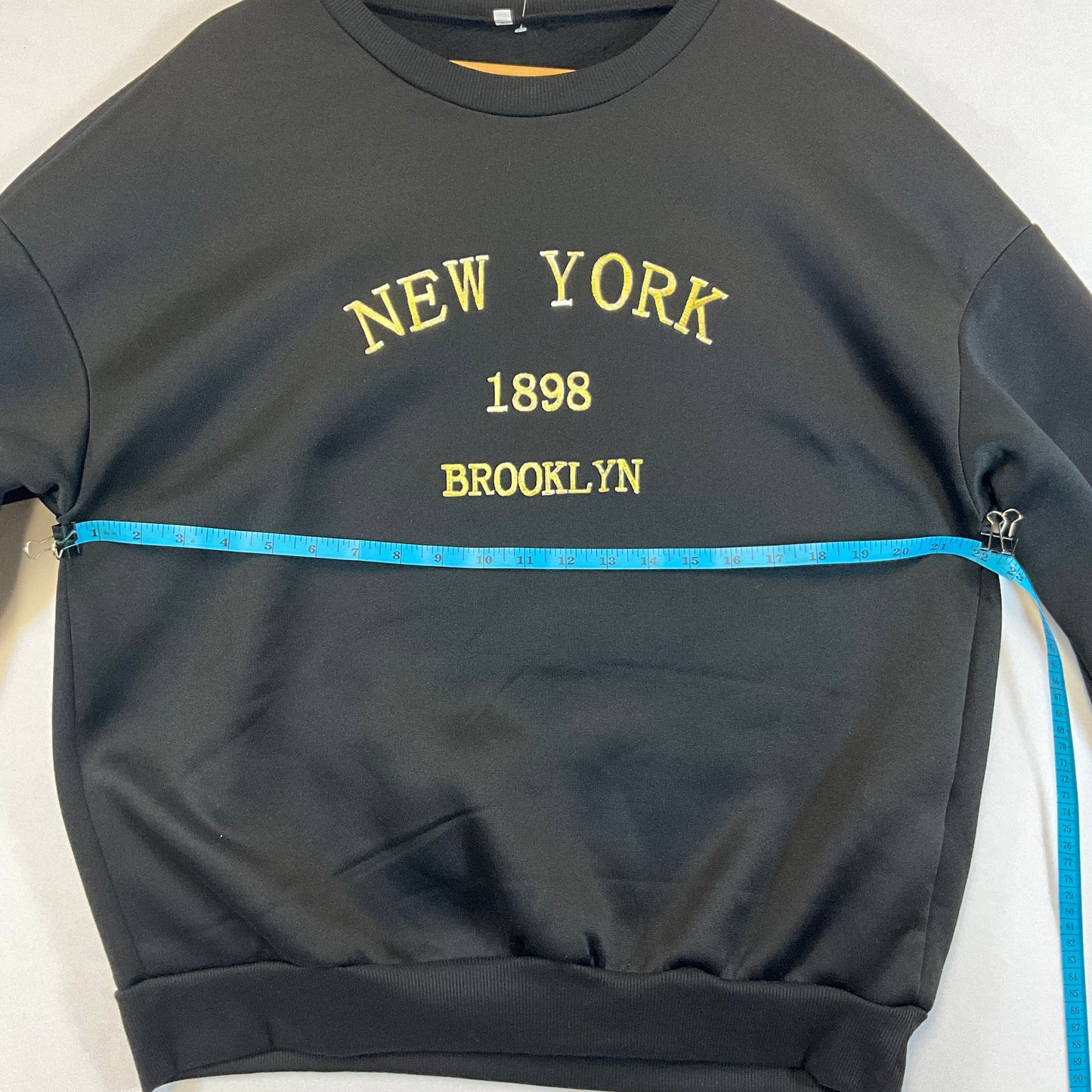 Sweat-shirt noir imprimé Brooklyn NY 1998