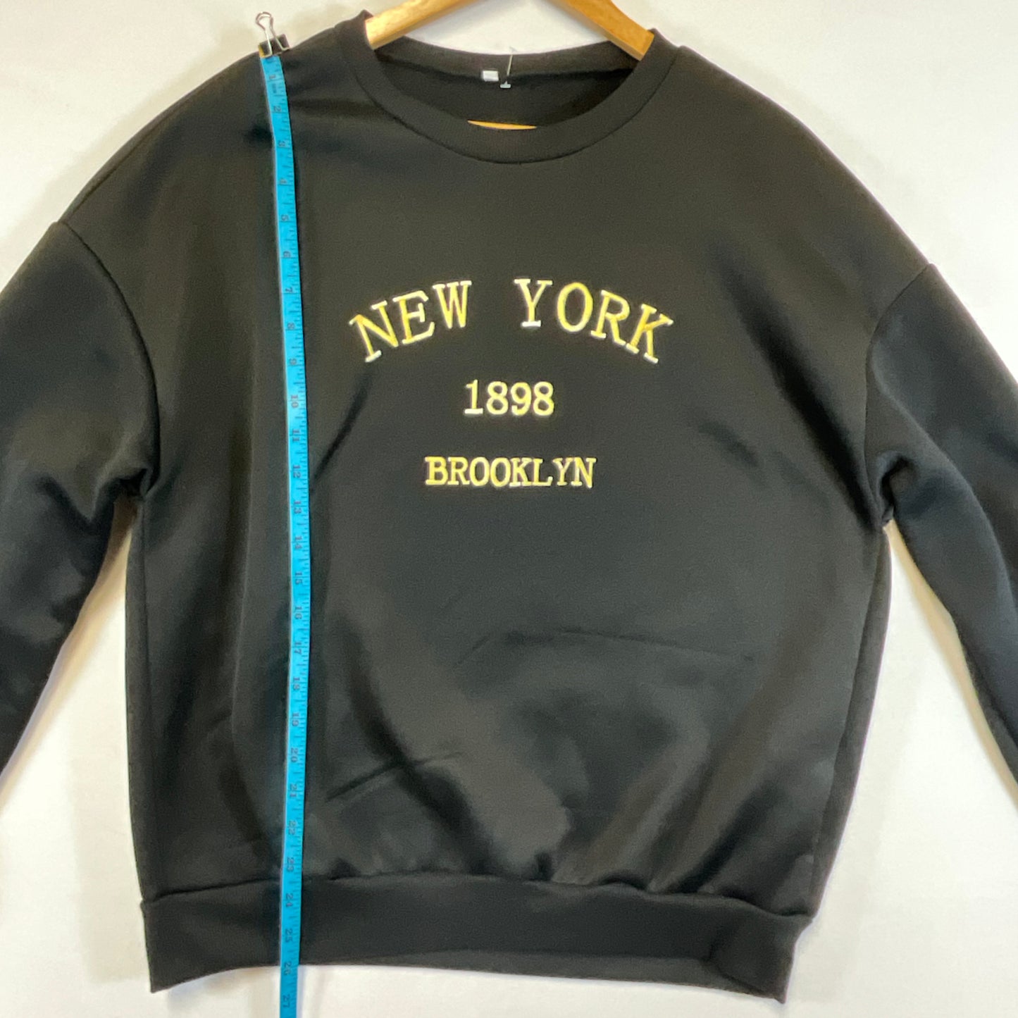 Sweat-shirt noir imprimé Brooklyn NY 1998