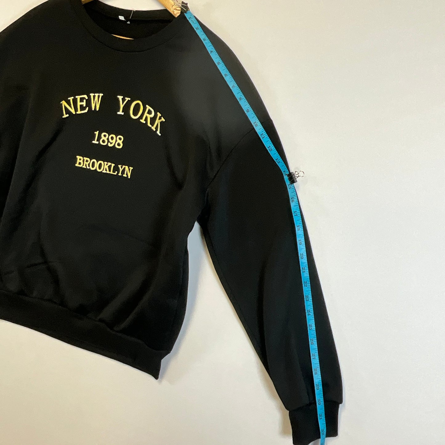 Sweat-shirt noir imprimé Brooklyn NY 1998