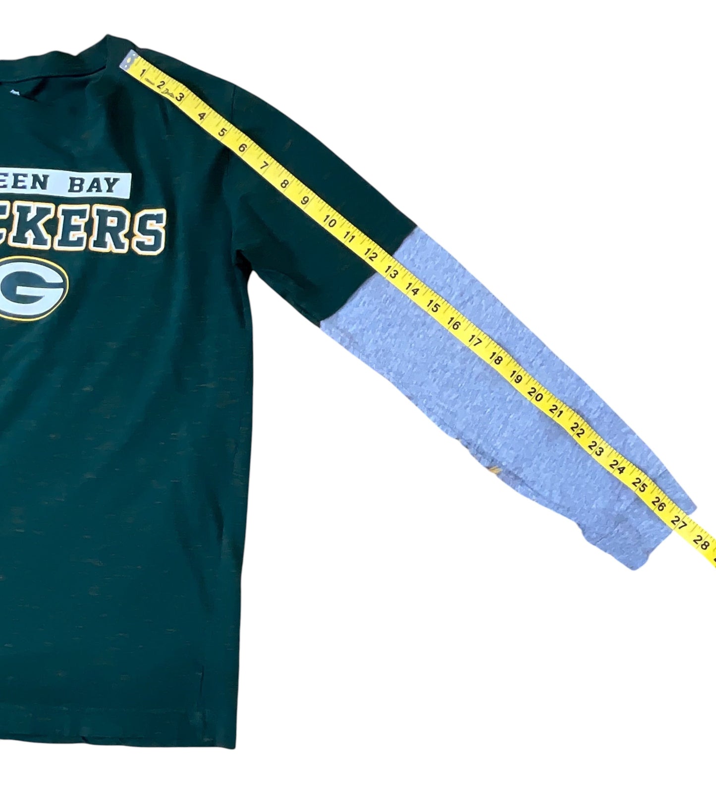 Green Bay Packers NFL Team Apparel Youth XL 14-16 Layered Long Sleeve Shirt
