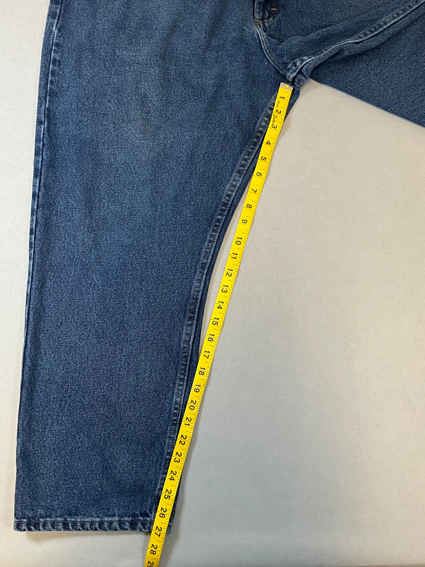 Wrangler Men's Relaxed Fit Jeans 42x29 Medium Wash Denim