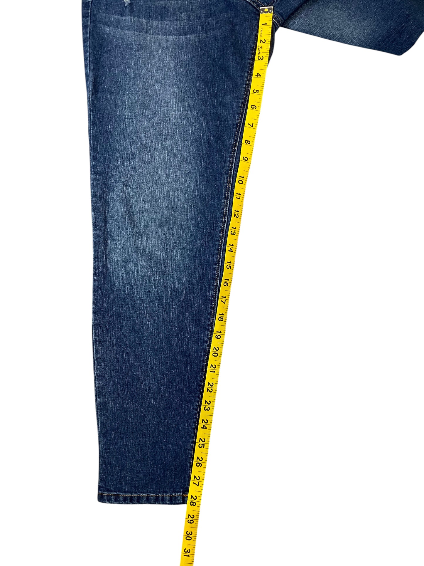 1822 Denim Adriana Women's Distressed Skinny Jeans Size 14 Blue