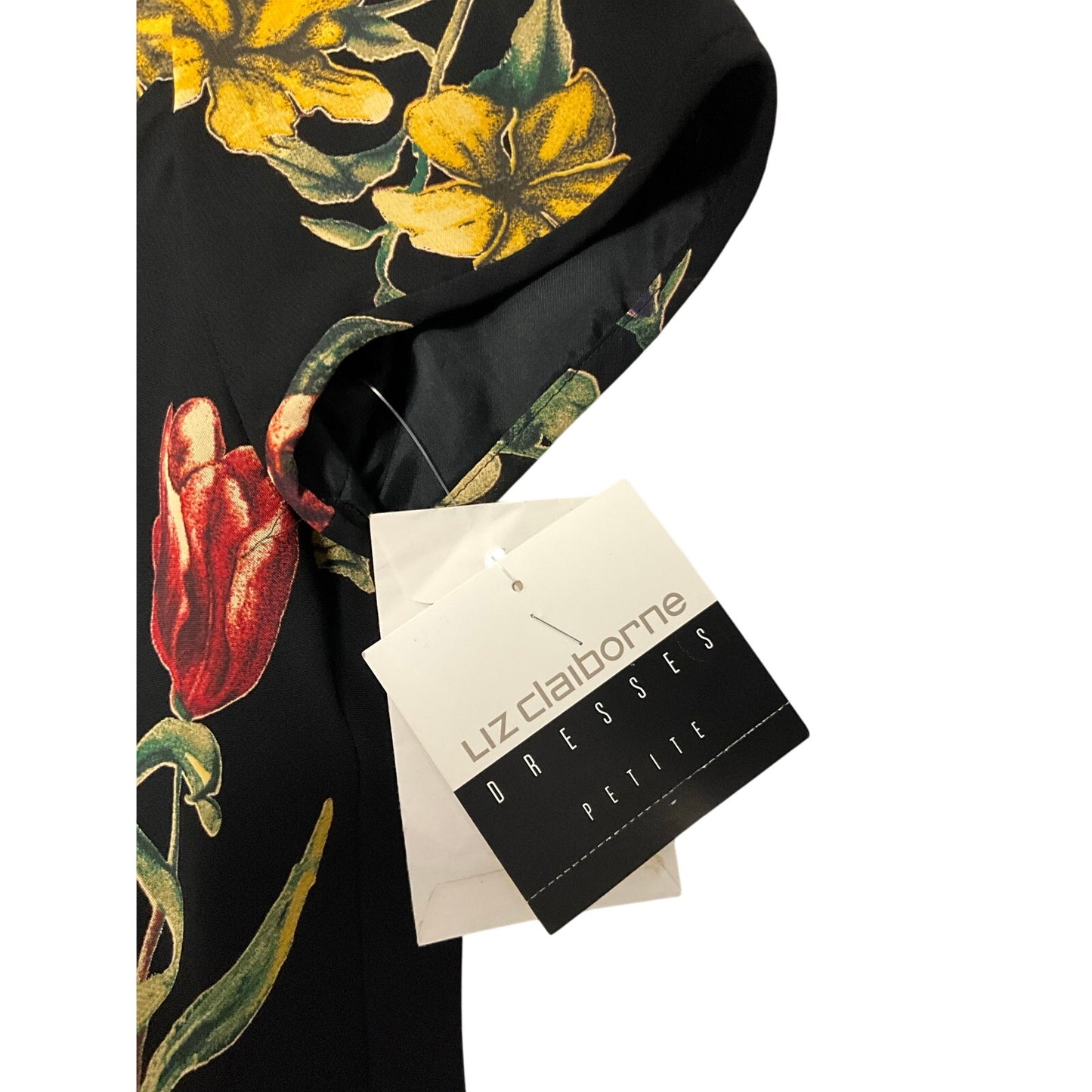Liz Clairborne Black Floral Print Mini Dress