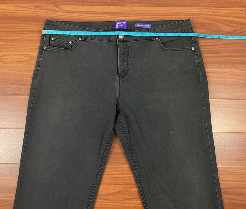 Just My Size Women's Black Jeans Size 22WP