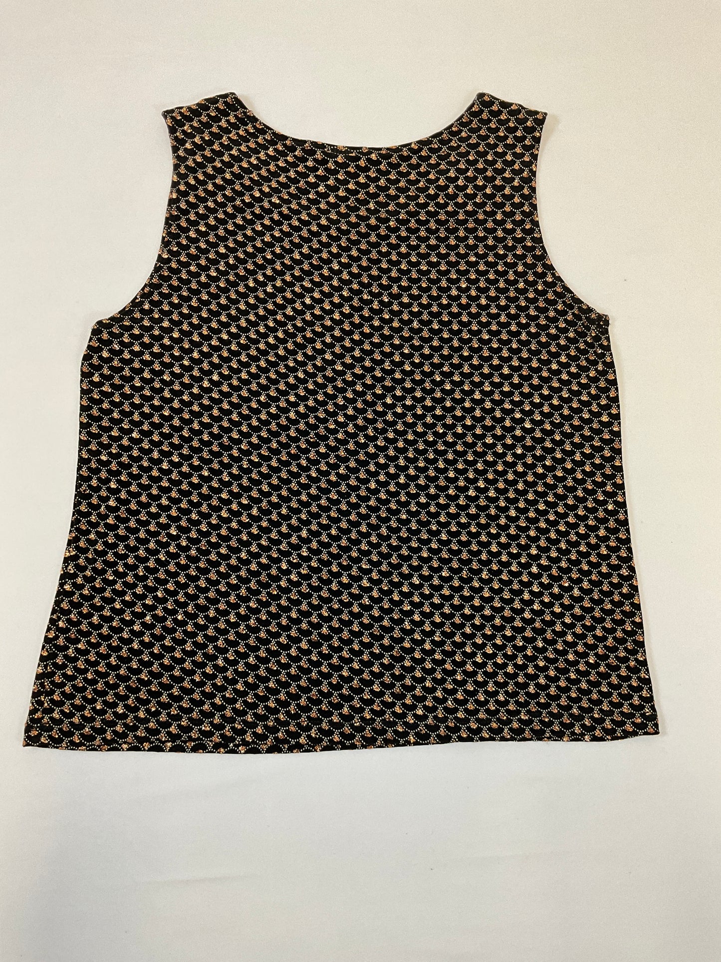 CitiKnits Women's Black Metallic Holiday Tank Top