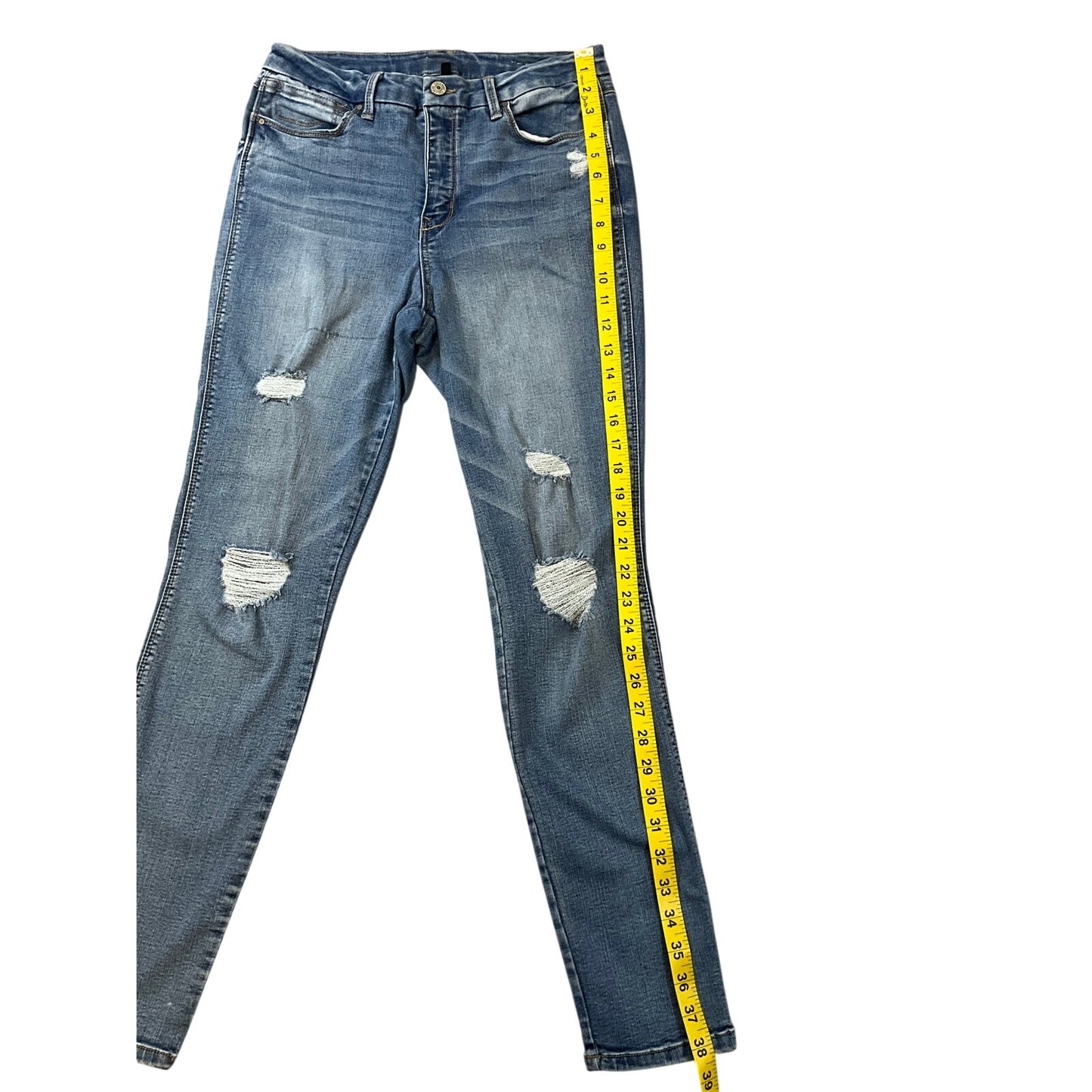 Rewash Women’s Distressed Skinny Jeans Y2K Stretch Denim Size 9/29