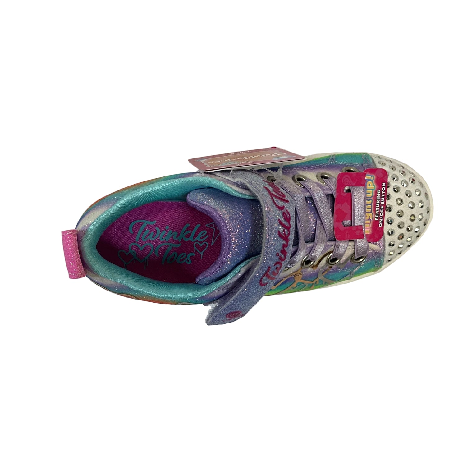 Skechers Twinkle Toes Light Up Velcro Sneakers Girls Size 11