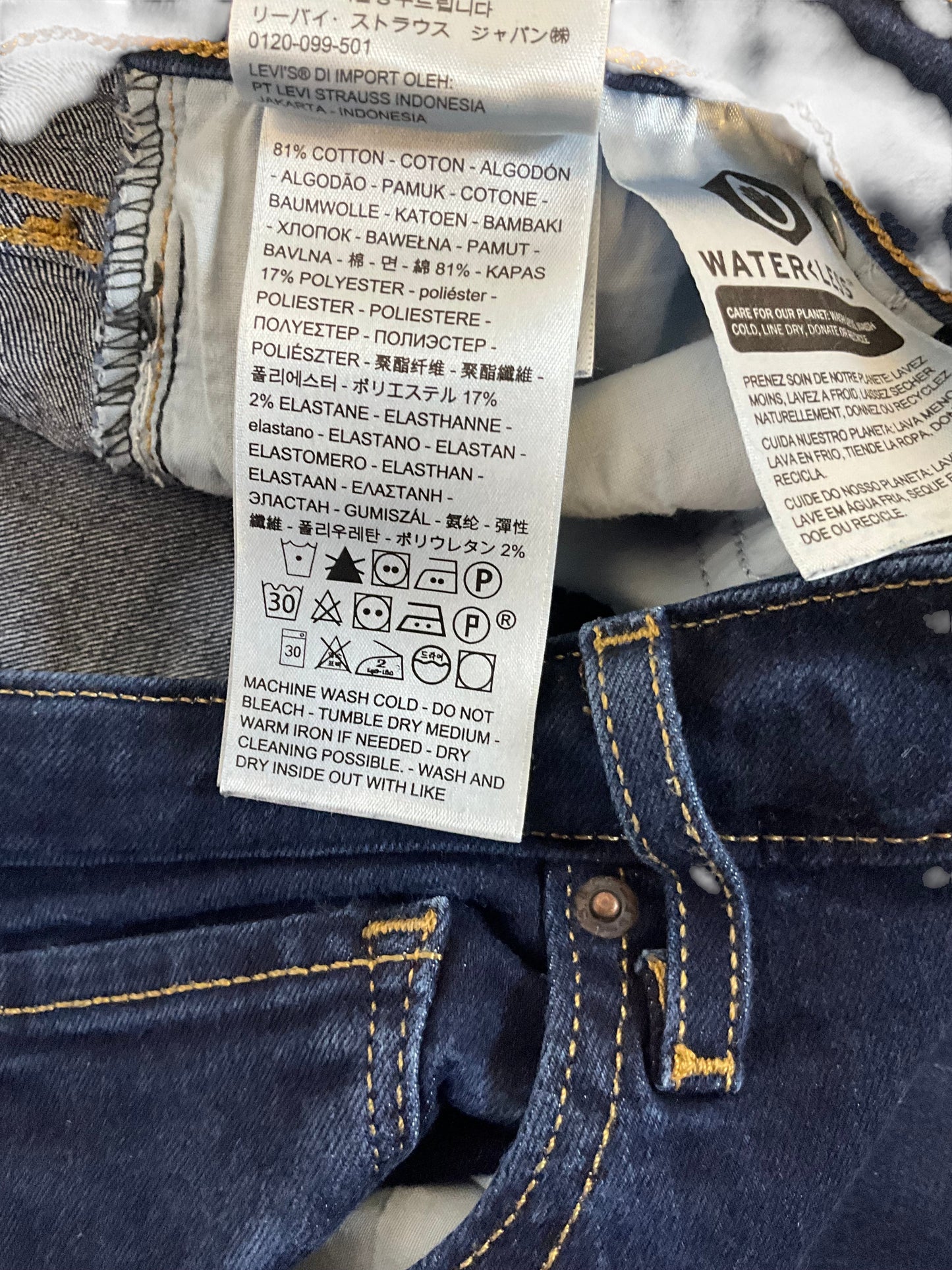 Levi’s 721 Women’s Size 29 High Rise Skinny Jeans Dark Wash Stretch Denim