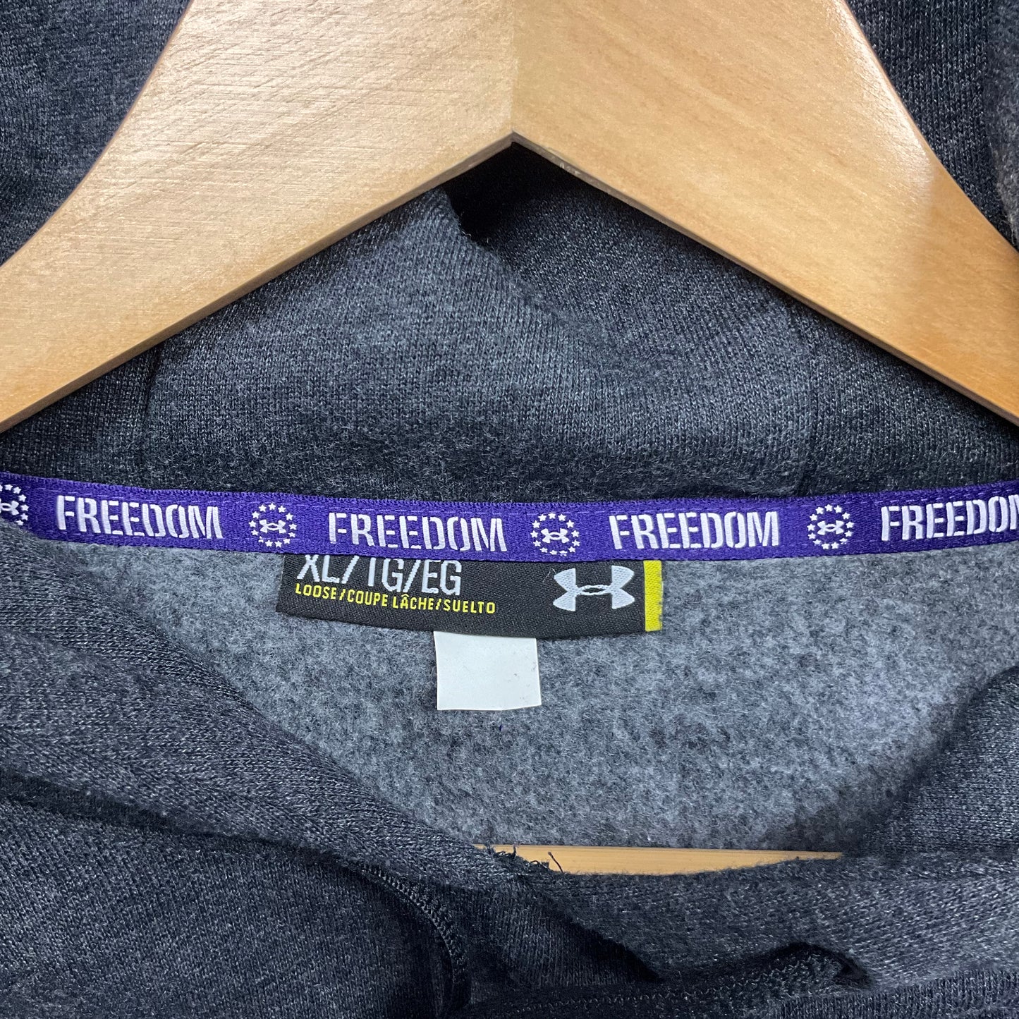 Men's Gray Wounded Warrior Project Pull Over Hoodie