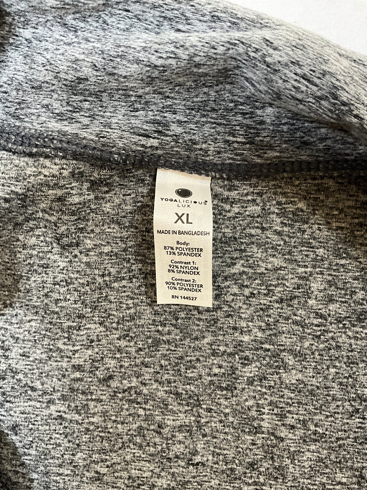 Yogalicious Women's Lux Ultra Soft Lightweight Full Zip Grey Yoga Jacket