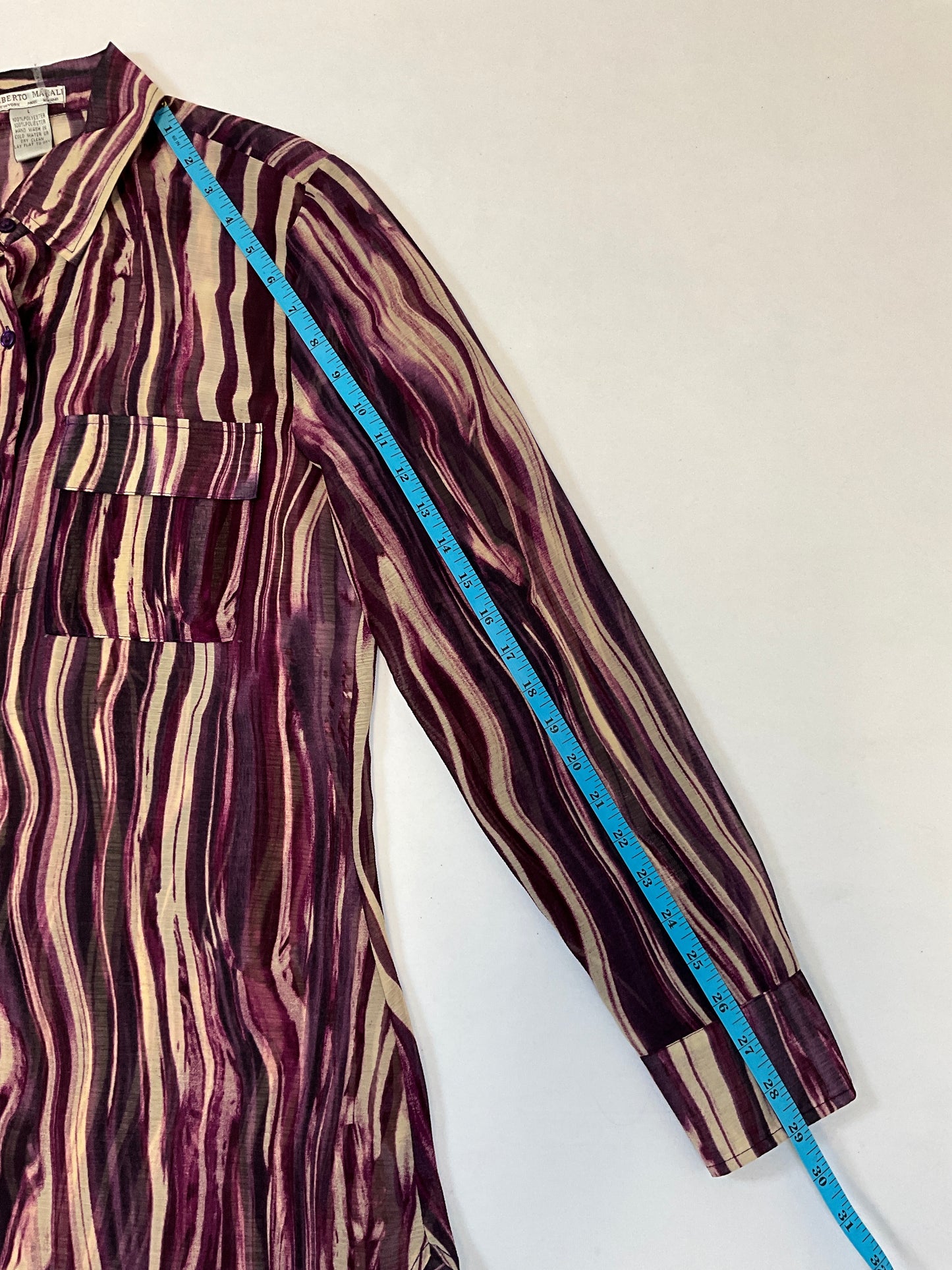 Alberto Makali Women's Vintage Button Down Top Sz L