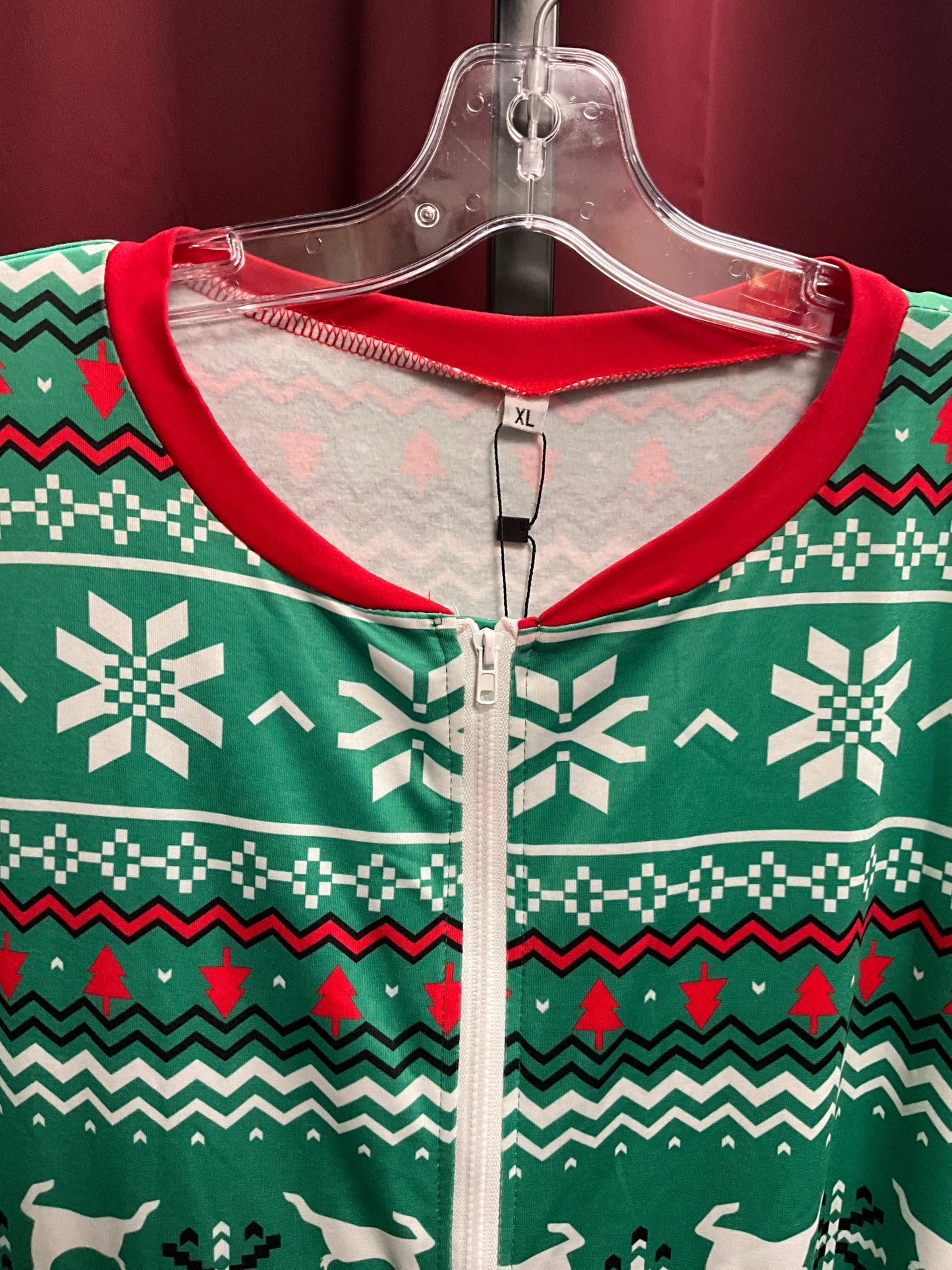 Christmas Pajamas for Women Roundneck Jumpsuit Size XL