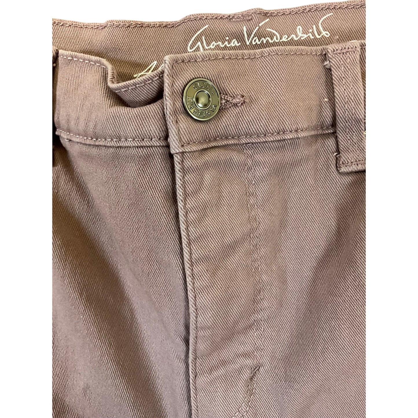 Gloria Vanderbilt Amanda Women’s Mauve High-Rise Stretch Capri Jeans Size 8