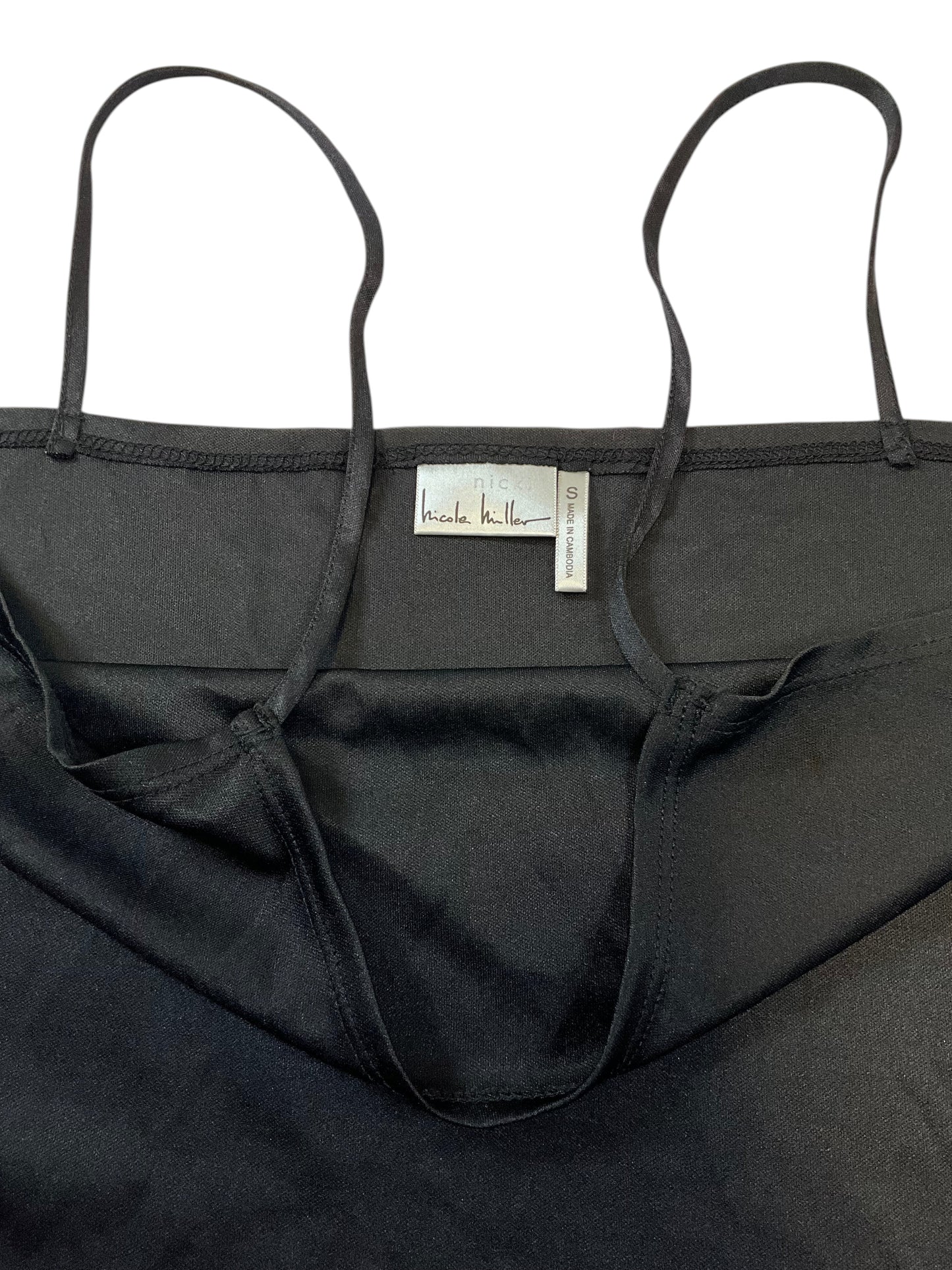 Nicole Miller Women’s Small Black Spaghetti Strap Camisole Tank Top