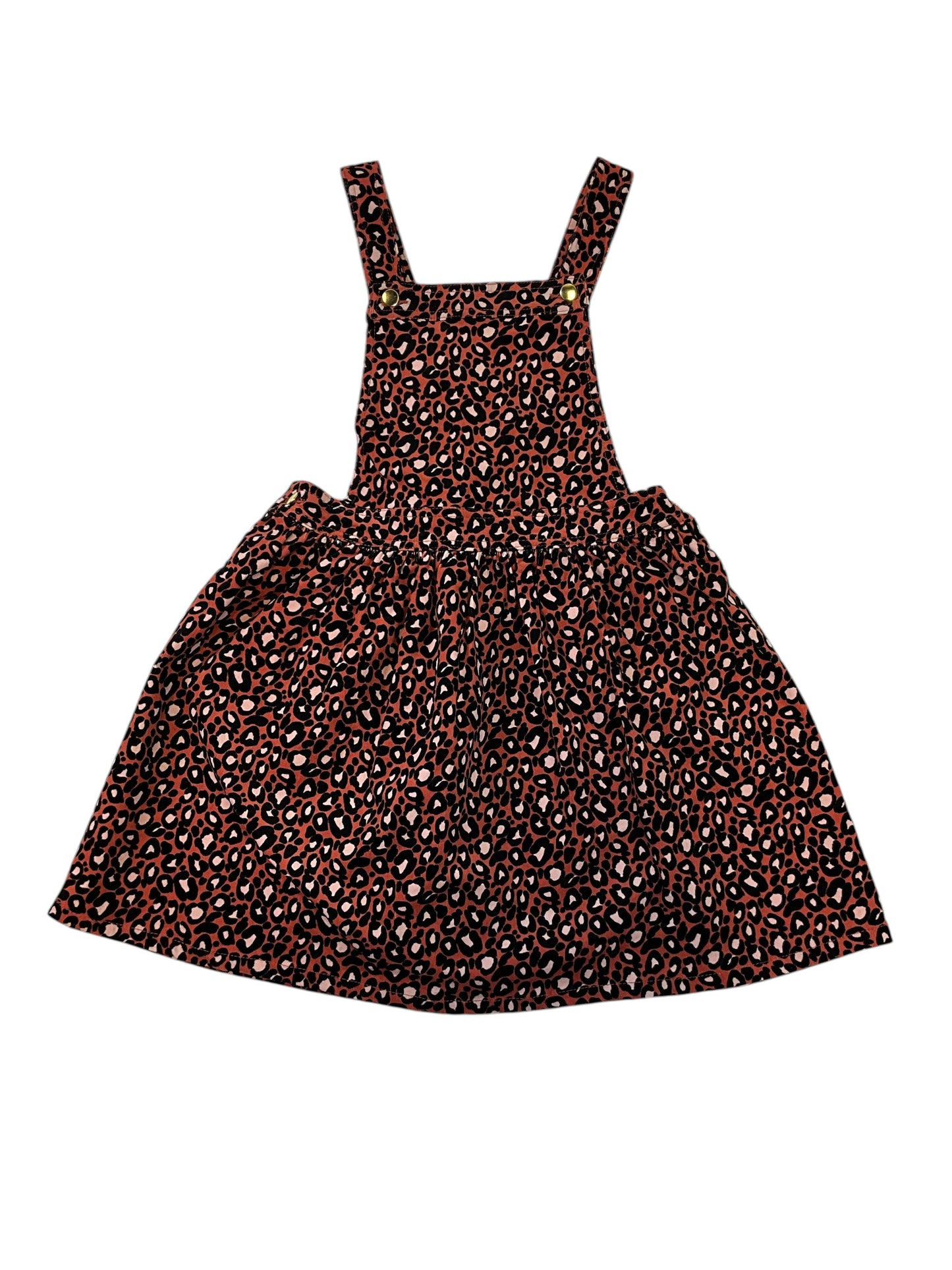 Cupcakes & Cashmere Girls Size 8 Leopard Print Pinafore Jumper Dress