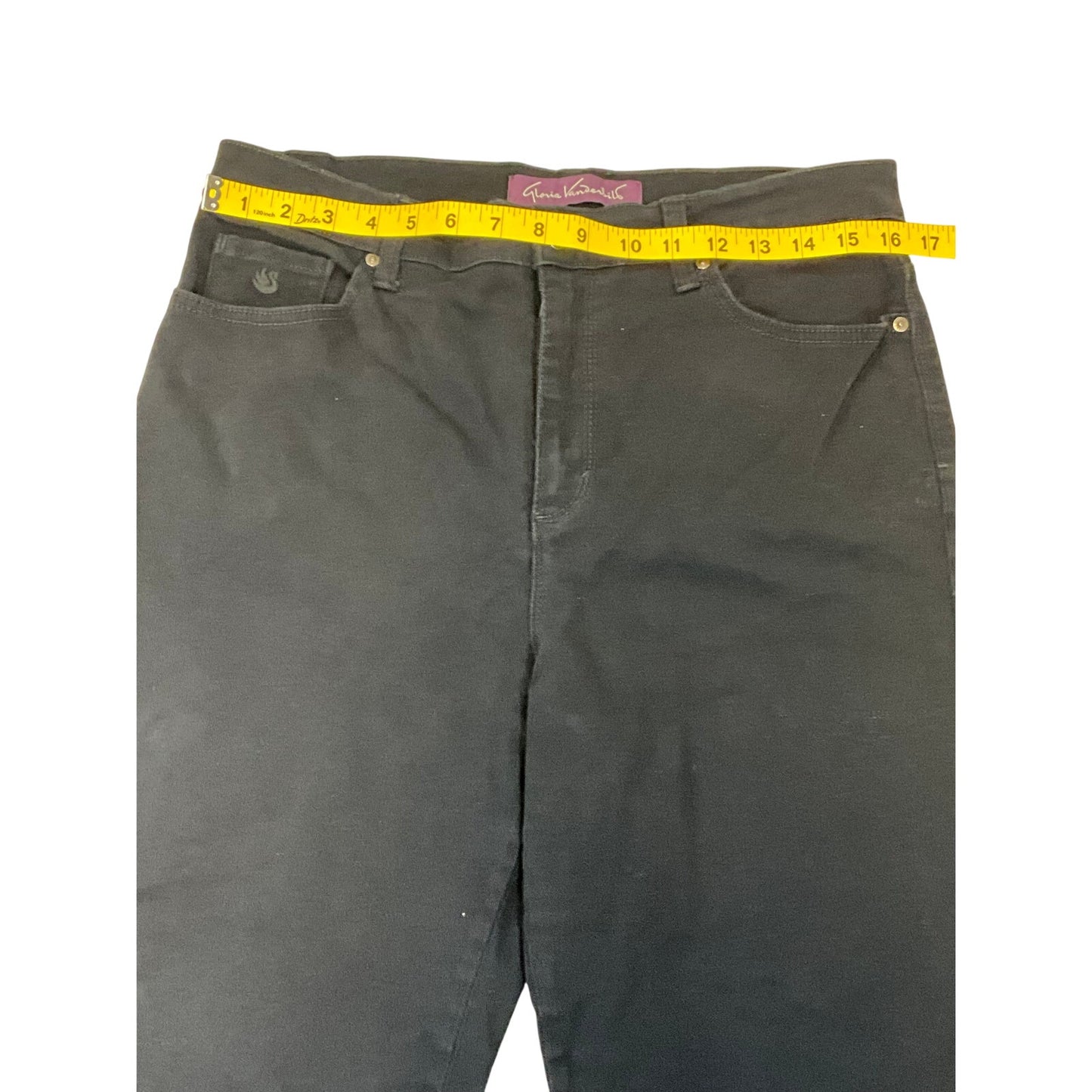 Gloria Vanderbilt Amanda Women’s Black High-Rise Stretch Tapered Jeans  Size 10
