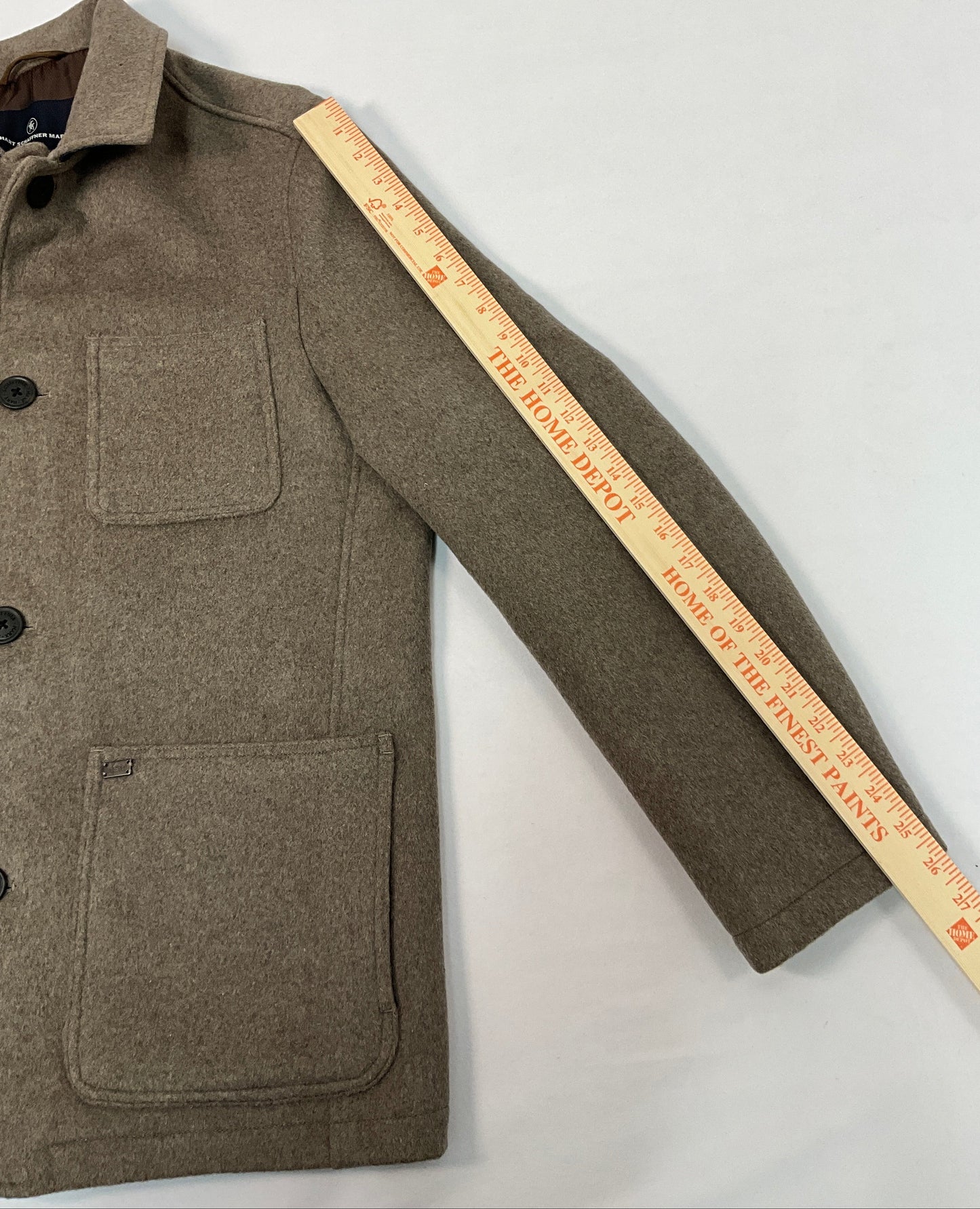 Hart Schaffner Marx Men's Oatmeal Wool Coat Size L