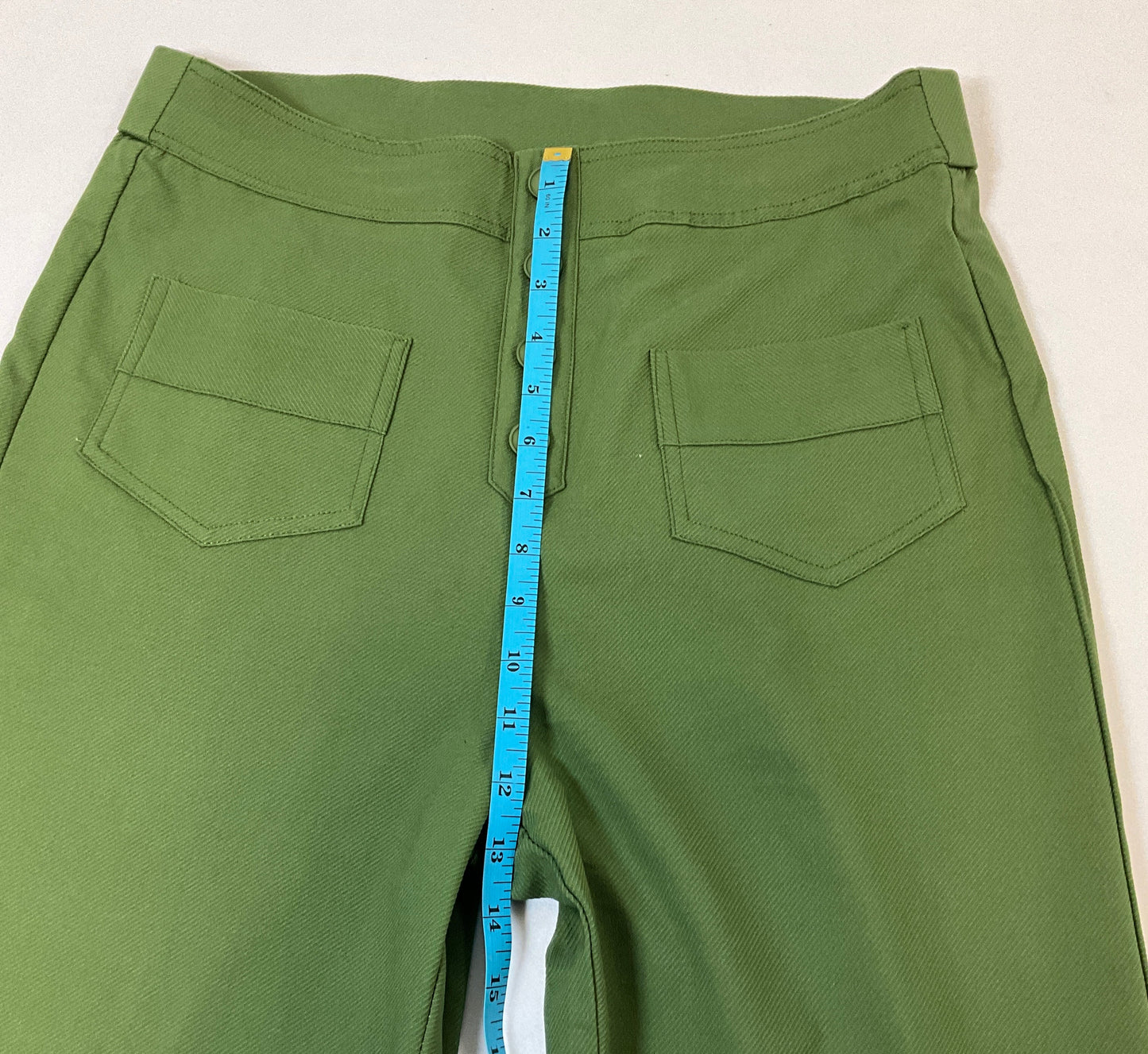 Women's Green Mid Rise Wide Leg Pants Size XL