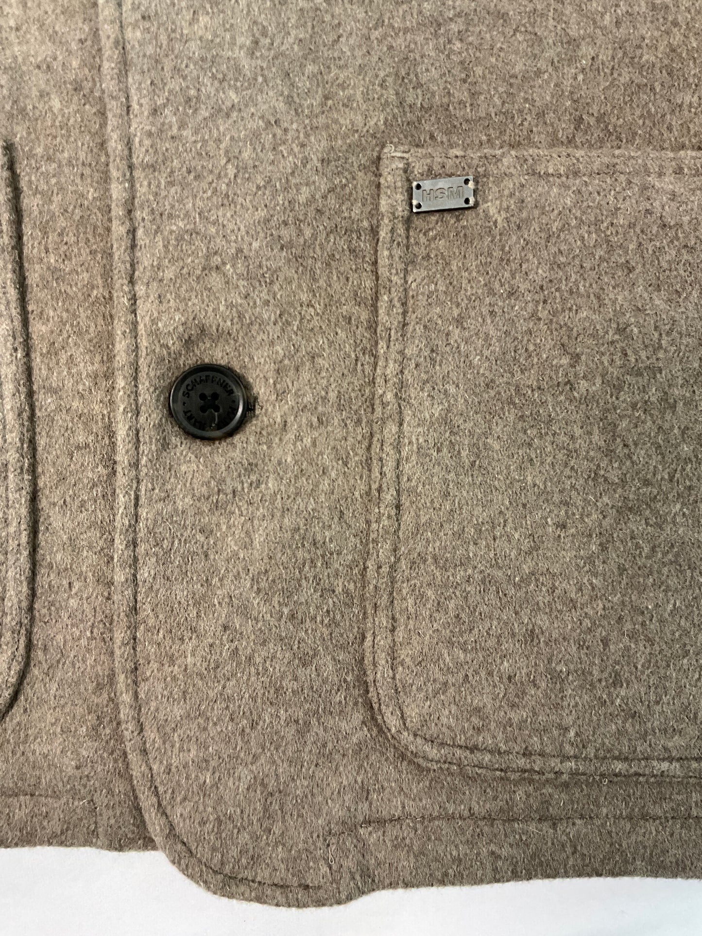 Hart Schaffner Marx Men's Oatmeal Wool Coat Size L