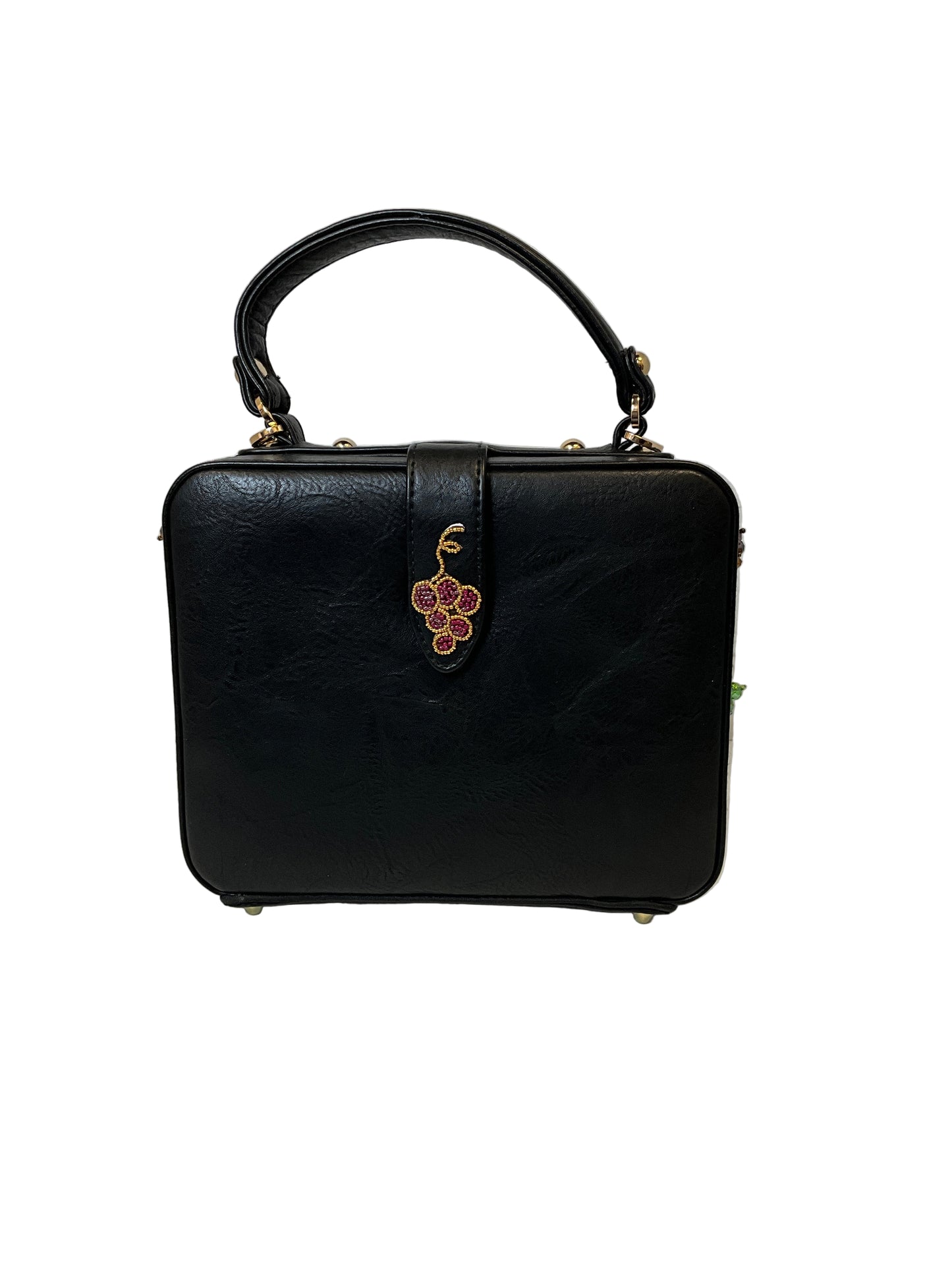 Mary Frances In the Spirit Cocktails Black Beaded Novelty Handbag