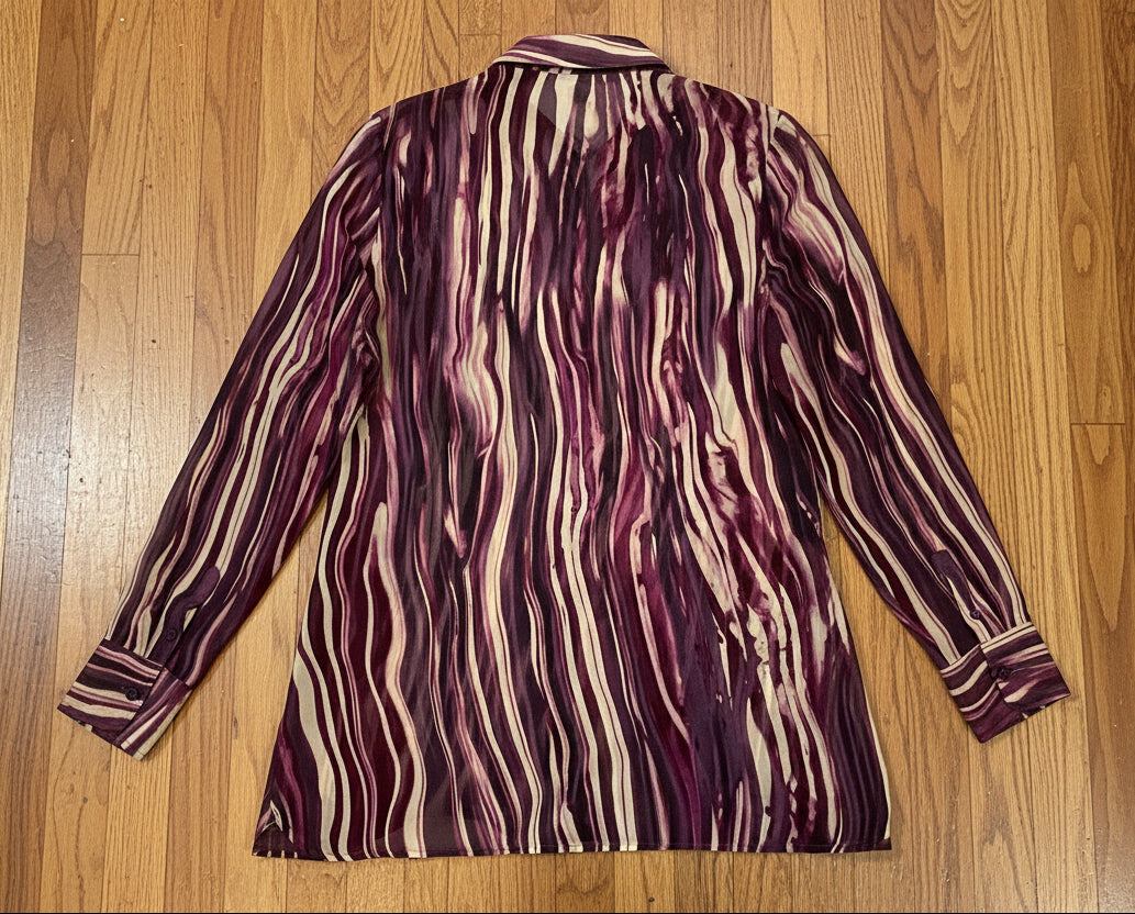 Alberto Makali Women's Vintage Button Down Top Sz L