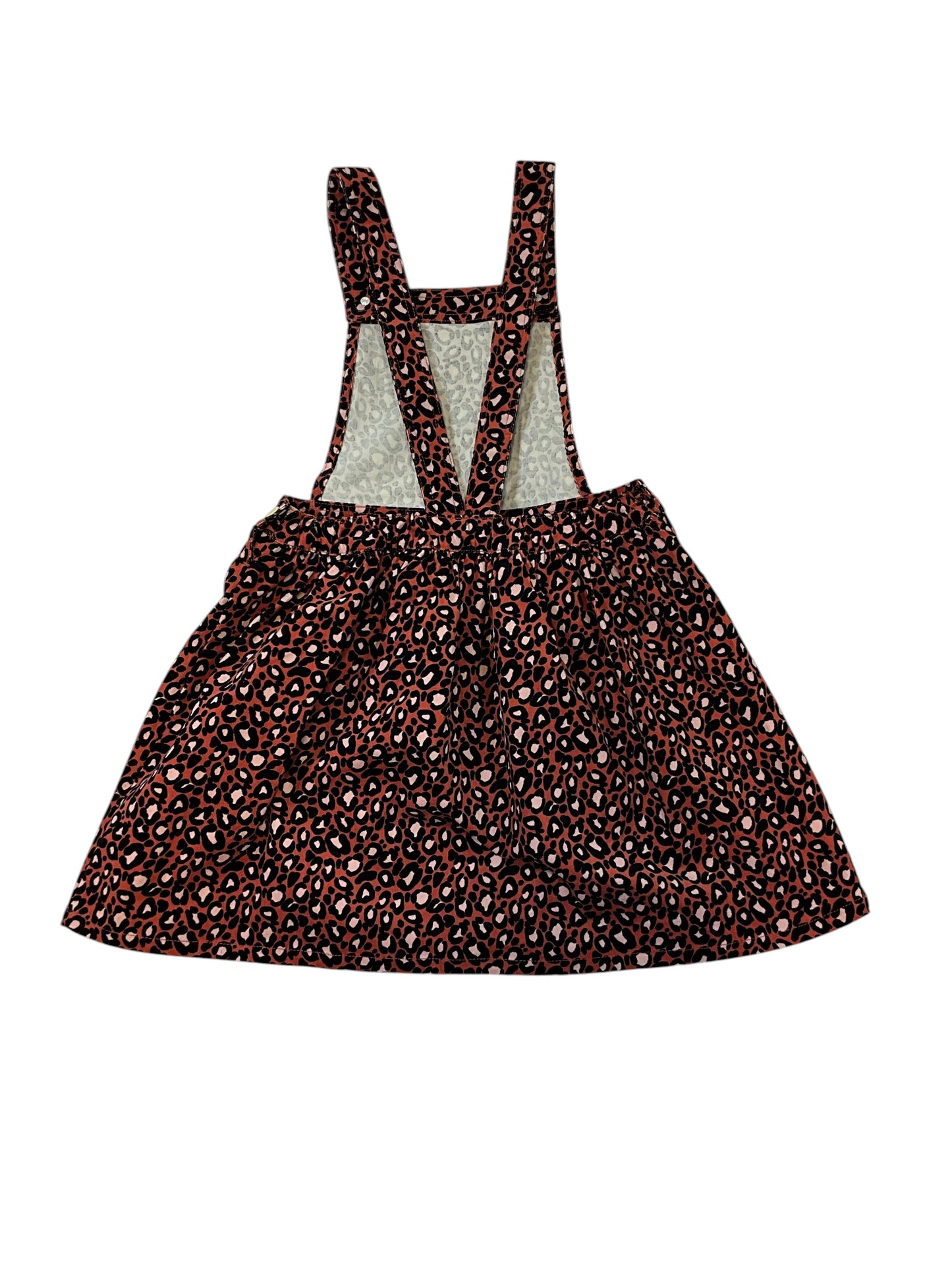 Cupcakes & Cashmere Girls Size 8 Leopard Print Pinafore Jumper Dress