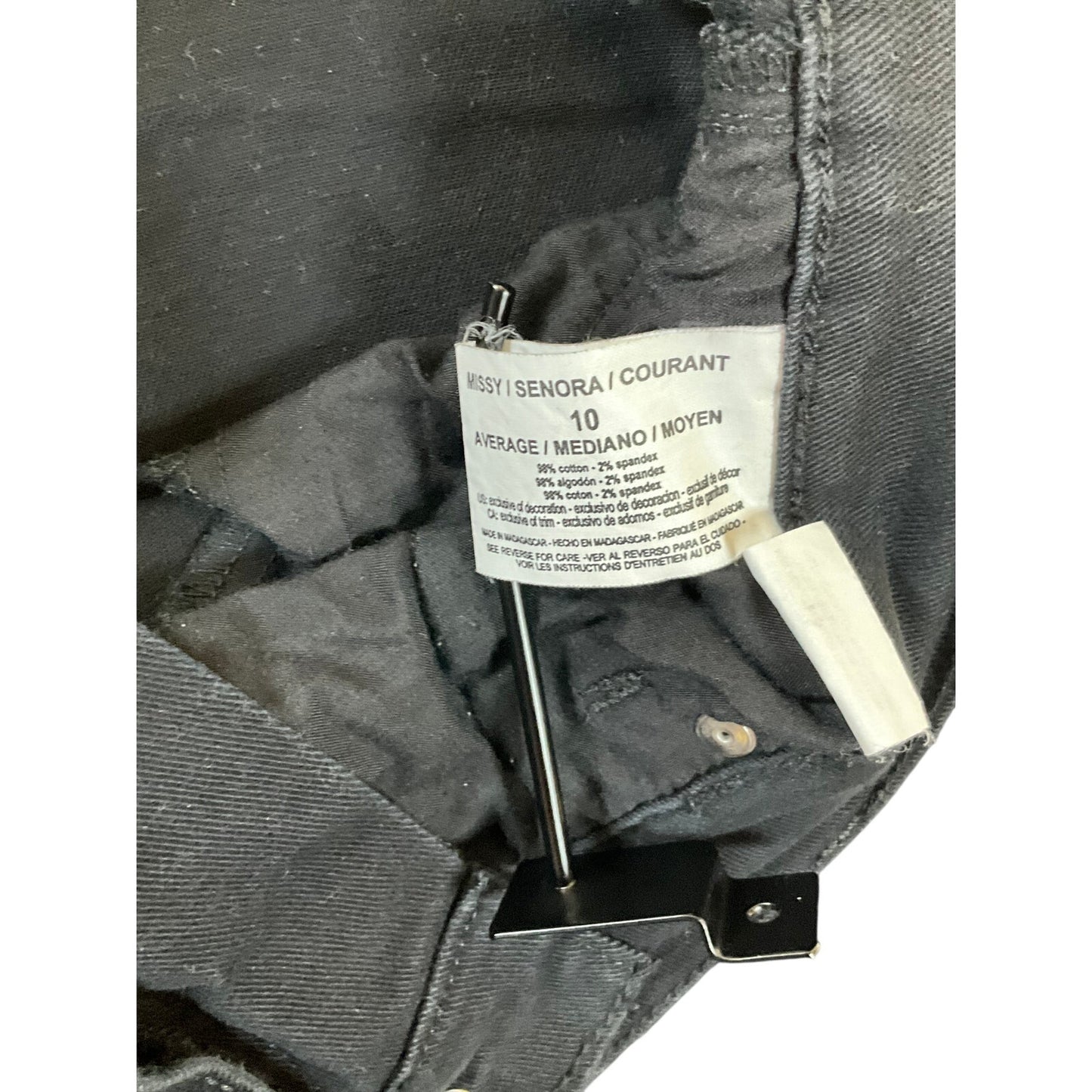 Gloria Vanderbilt Amanda Women’s Black High-Rise Stretch Tapered Jeans  Size 10