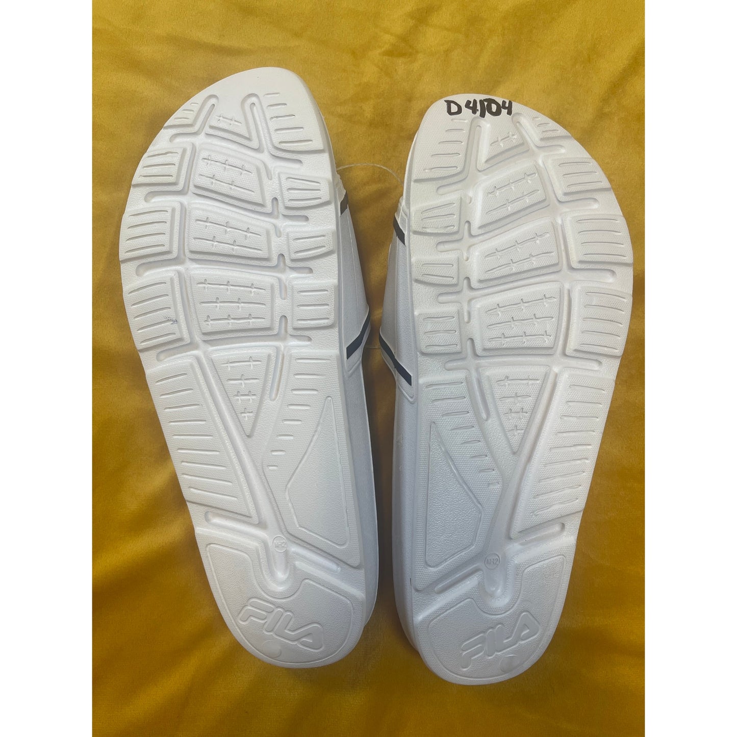 FILA White Logo Slide Sandals Size 12 New with Tag