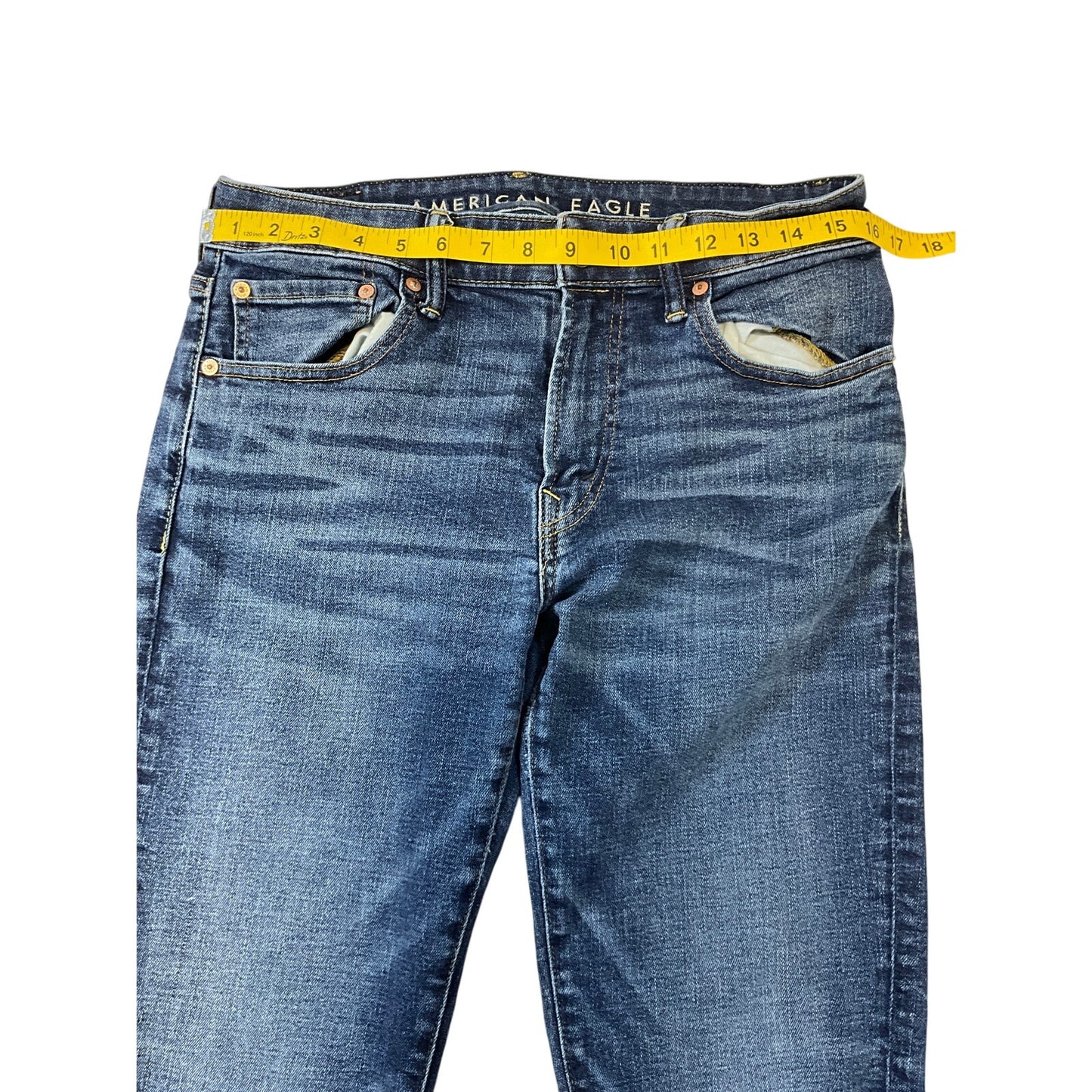 American Eagle AirFlex+ Men’s Straight-Leg Jeans 31x32 Dark Wash Stretch Denim