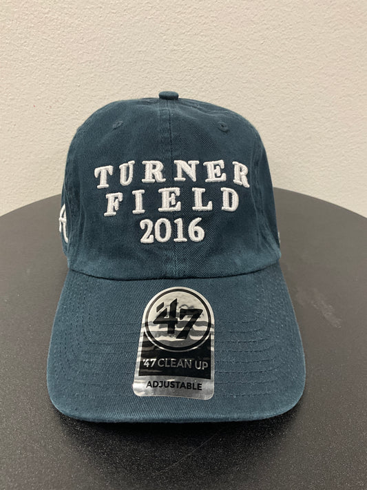 '47 Brand Atlanta Braves Turner Field 2016 Adjustable Hat Navy MLB Clean Up Cap