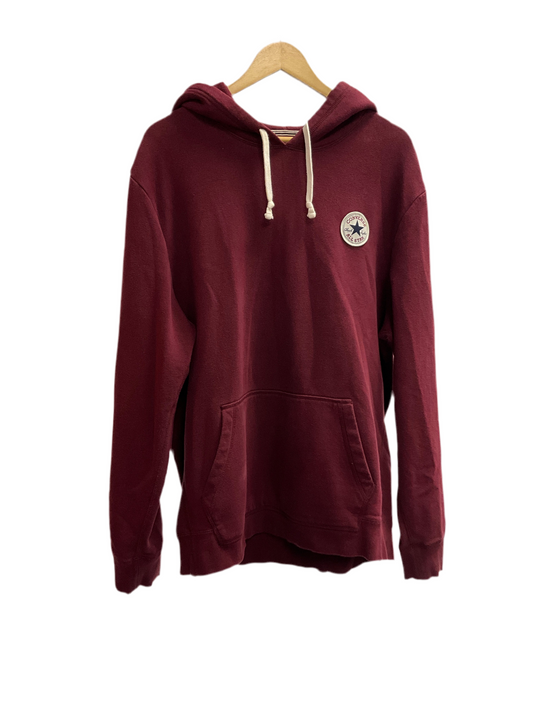 Converse Retro Chuck Taylor All Star Pull Over Burgundy Hoodie.
