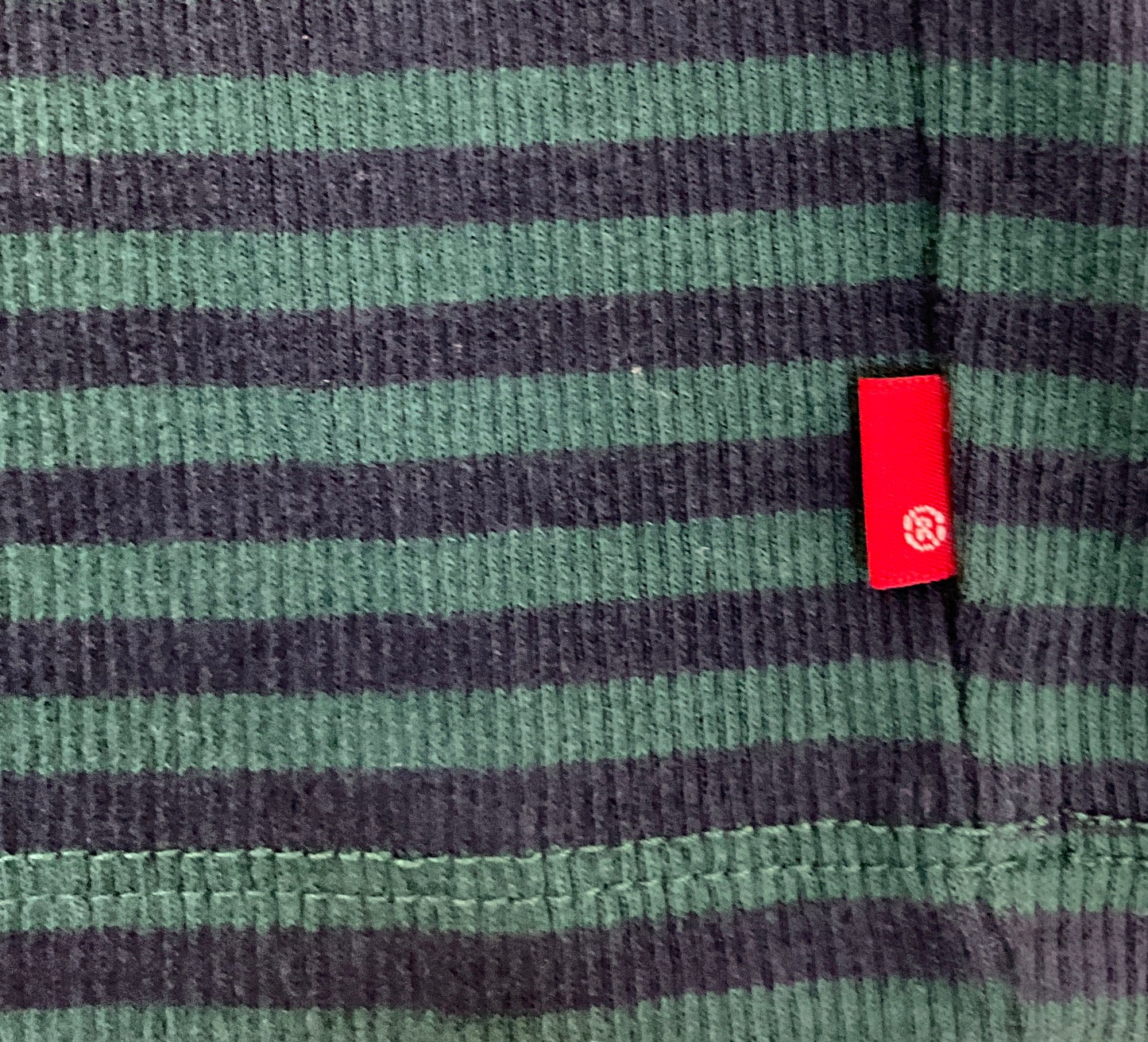 Levi's Women's Green Striped Everyday Bodyfit Turtleneck