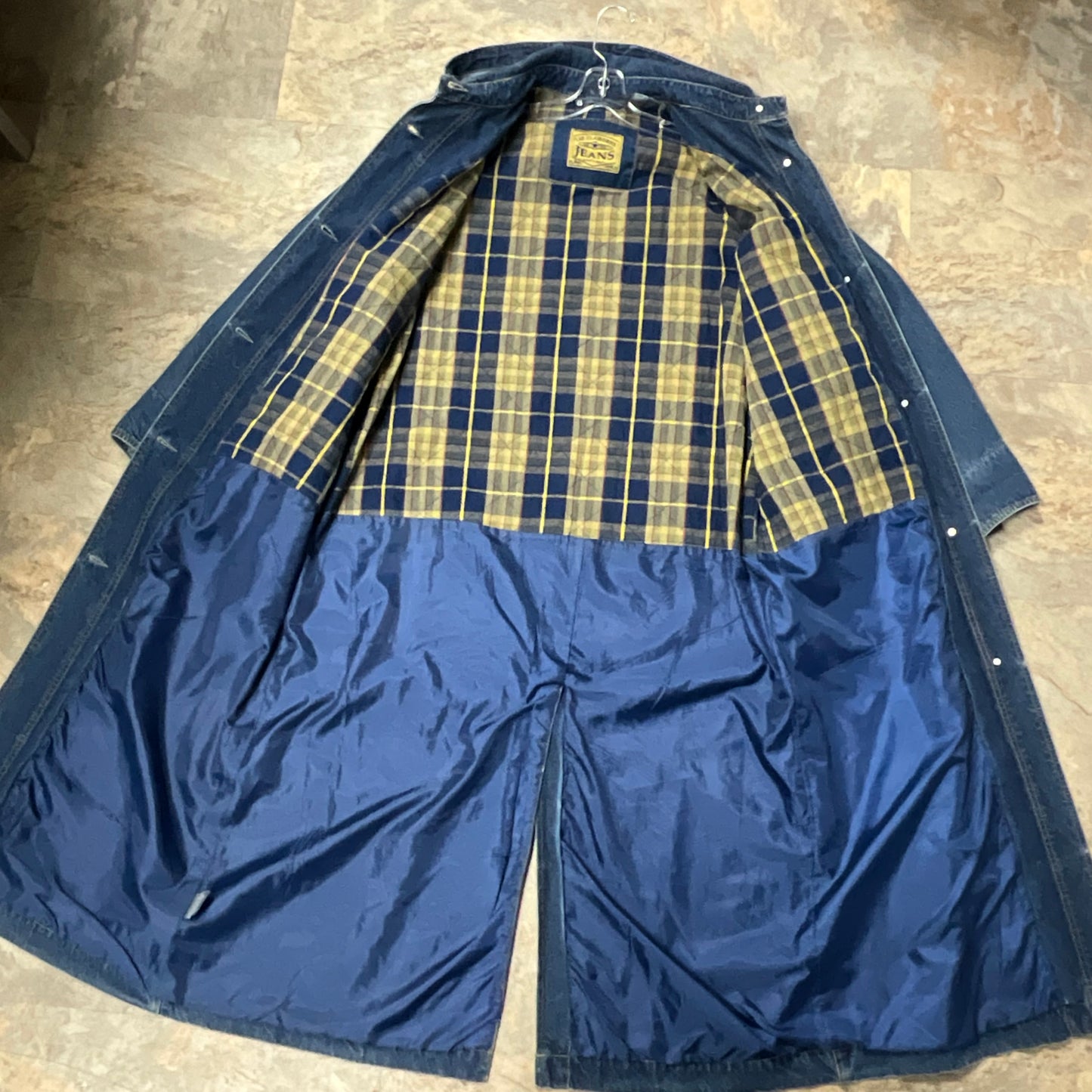 Liz Clairborne Jeans Blue Denim Duster Coat